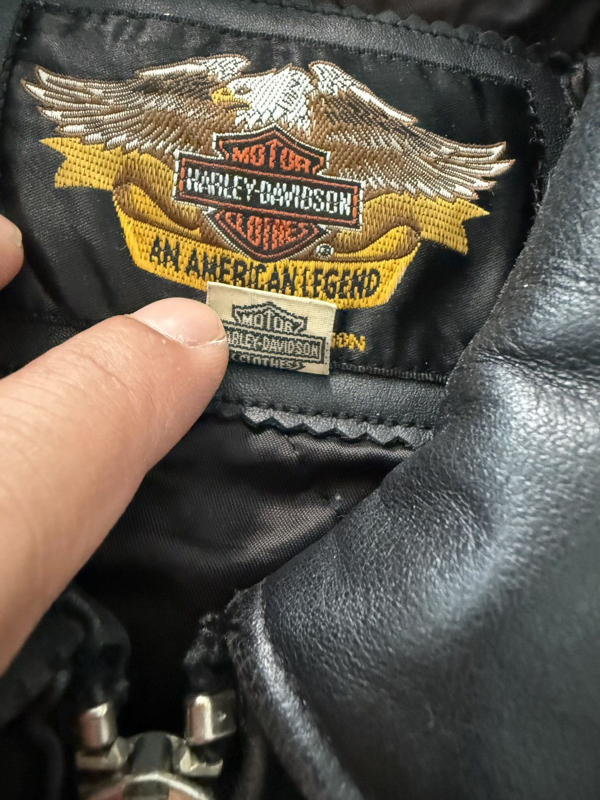 Harley Davidson ☠️☠️Vintage 80's Harley Davidson rider punk leather jacket Size US L / EU 52-54 / 3 - 17 Thumbnail