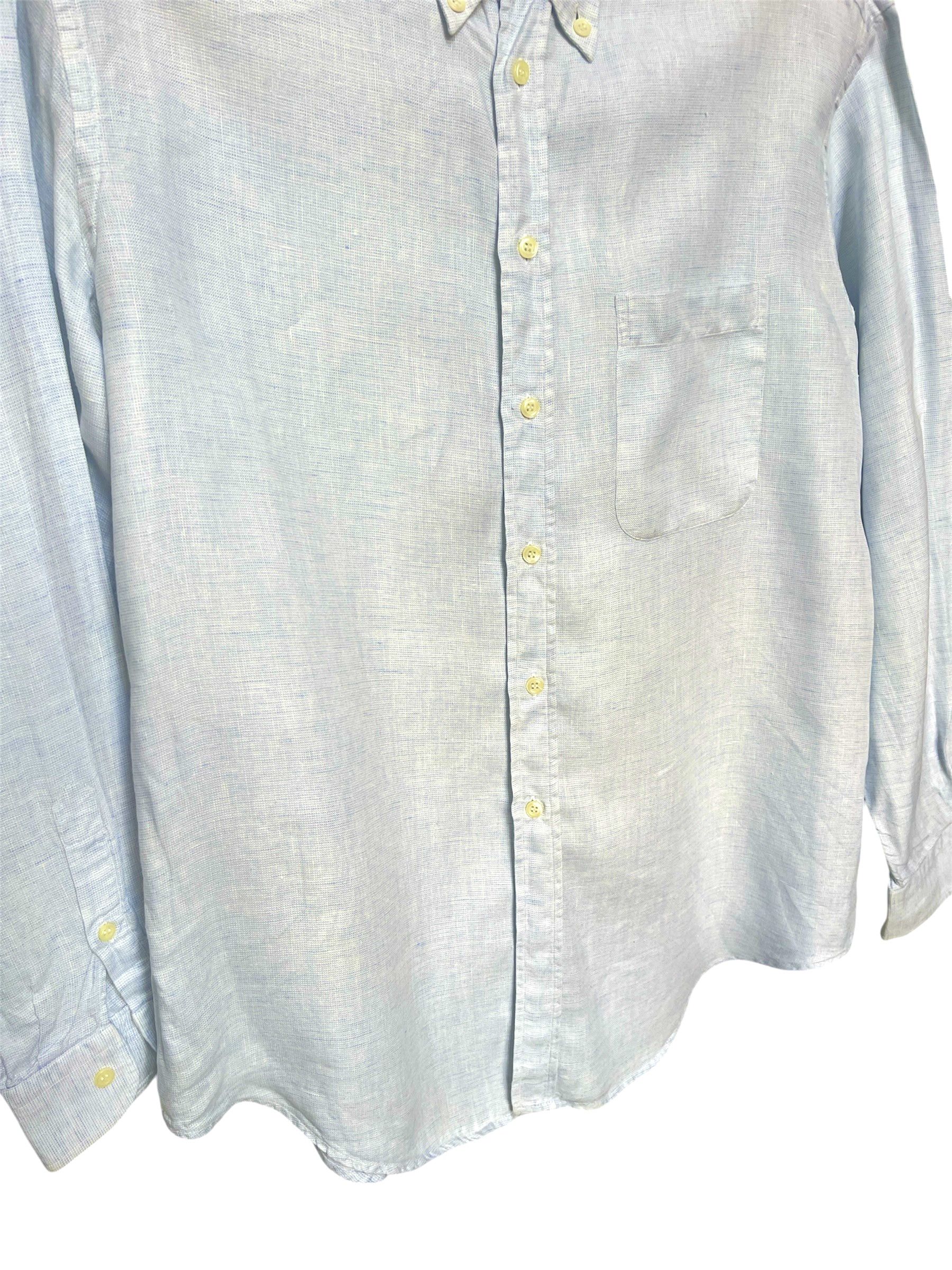 Ermenegildo Zegna 🔥 ermenegildo Zegna linen lino light blue shirt size xxl Size US XXL / EU 58 / 5 - 3 Thumbnail