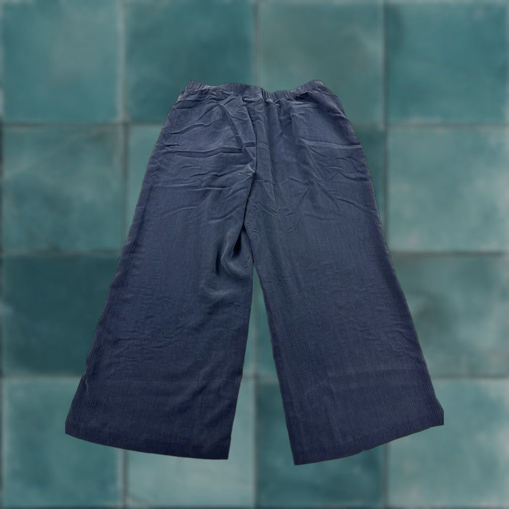 J. Jill J.Jill Pants Women’s Small Blue Cropped Wide-Leg Trousers Size 28" / US 6 / IT 42 - 1 Thumbnail