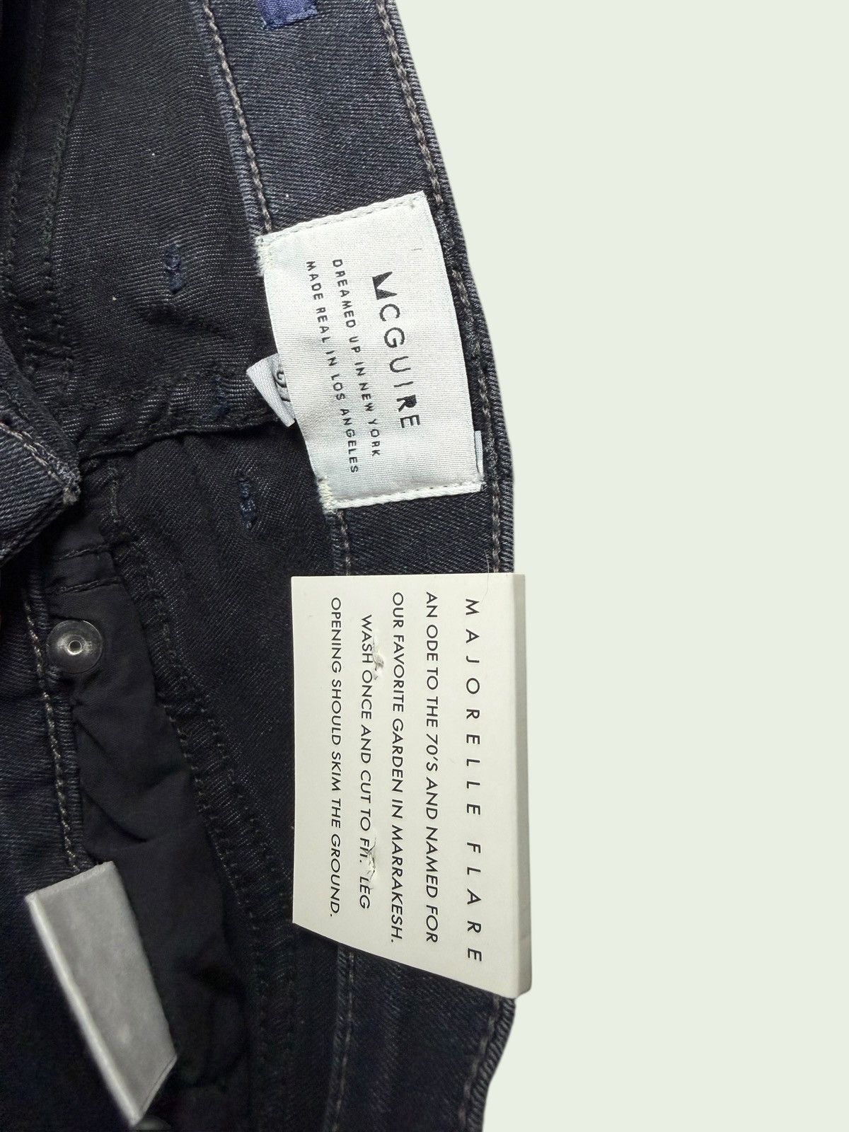 Anthropologie McGuire Majorelle Flare Jeans Women’s Size 27 Dark Wash Size 27" / US 4 / IT 40 - 4 Thumbnail