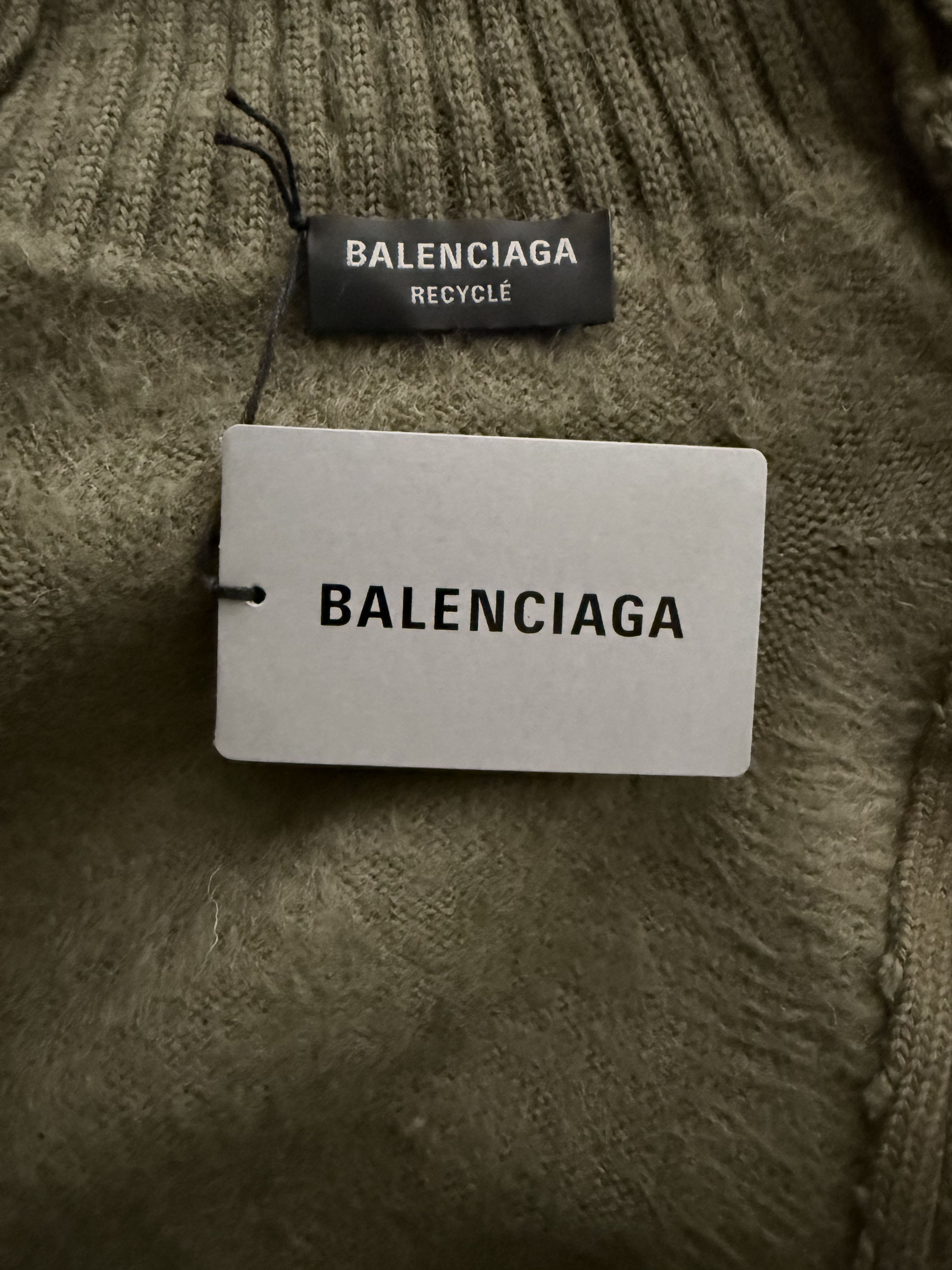 Balenciaga Upcycled Socks Wool-Blend Turtleneck Sweater Size US M / EU 48-50 / 2 - 14 Thumbnail