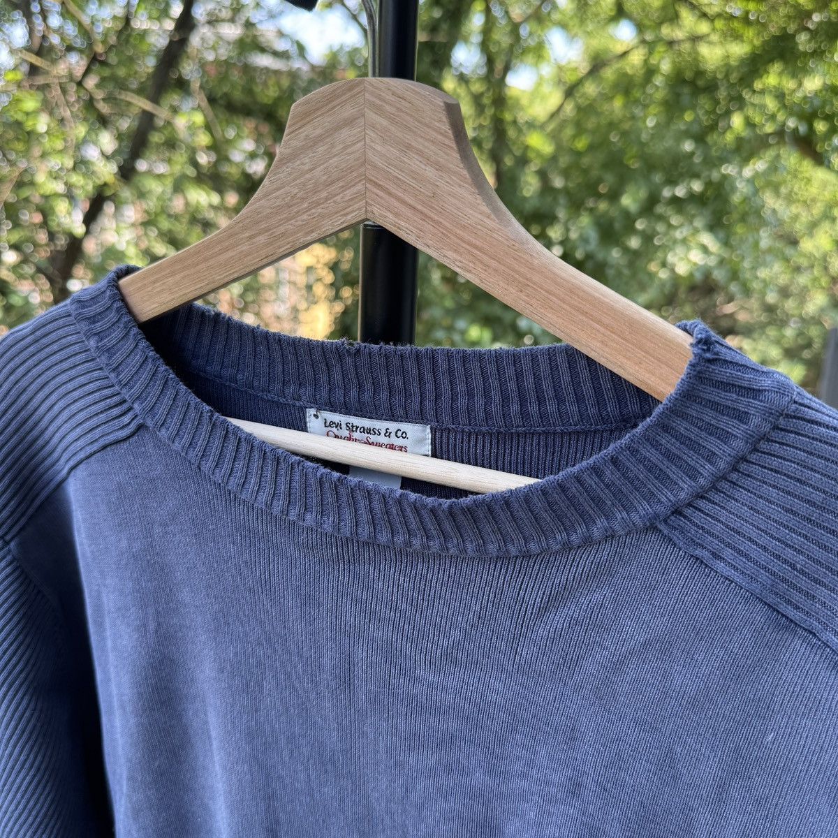 Vintage Thrashed Faded Distressed Levi’s Ribbed Shirt Sweatshirt ERD Size US L / EU 52-54 / 3 - 3 Thumbnail