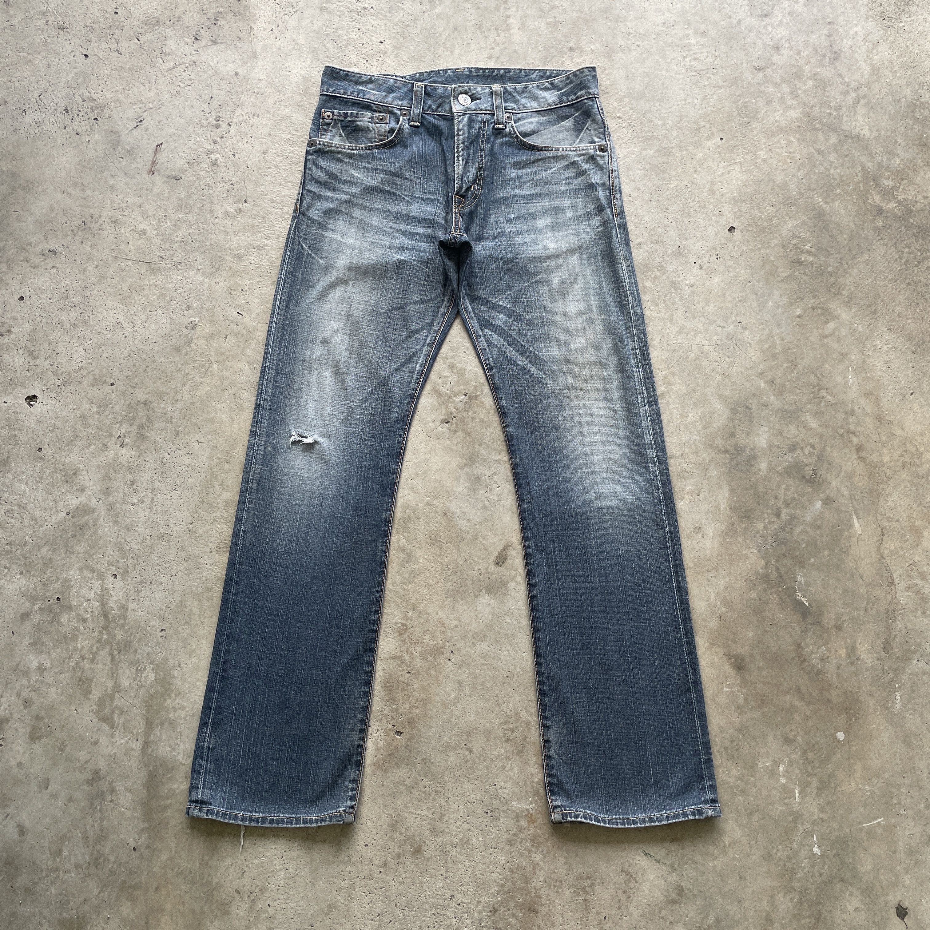 Edwin × Jean W32 VINTAGE EDWIN 503 DISTRESSED FADED JEANS PANTS DENIM Size US 32 / EU 48 - 3 Thumbnail