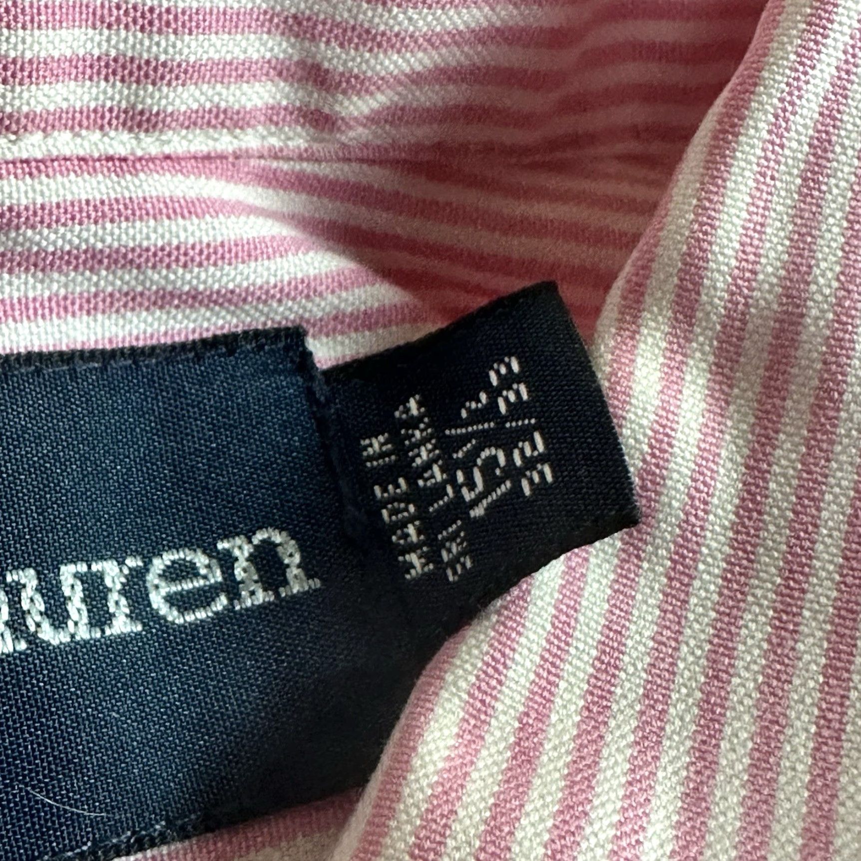 Charles Tyrwhitt Ralph Lauren Dress Shirt Mens 15.5 32 Pink Striped Size 40R - 4 Thumbnail