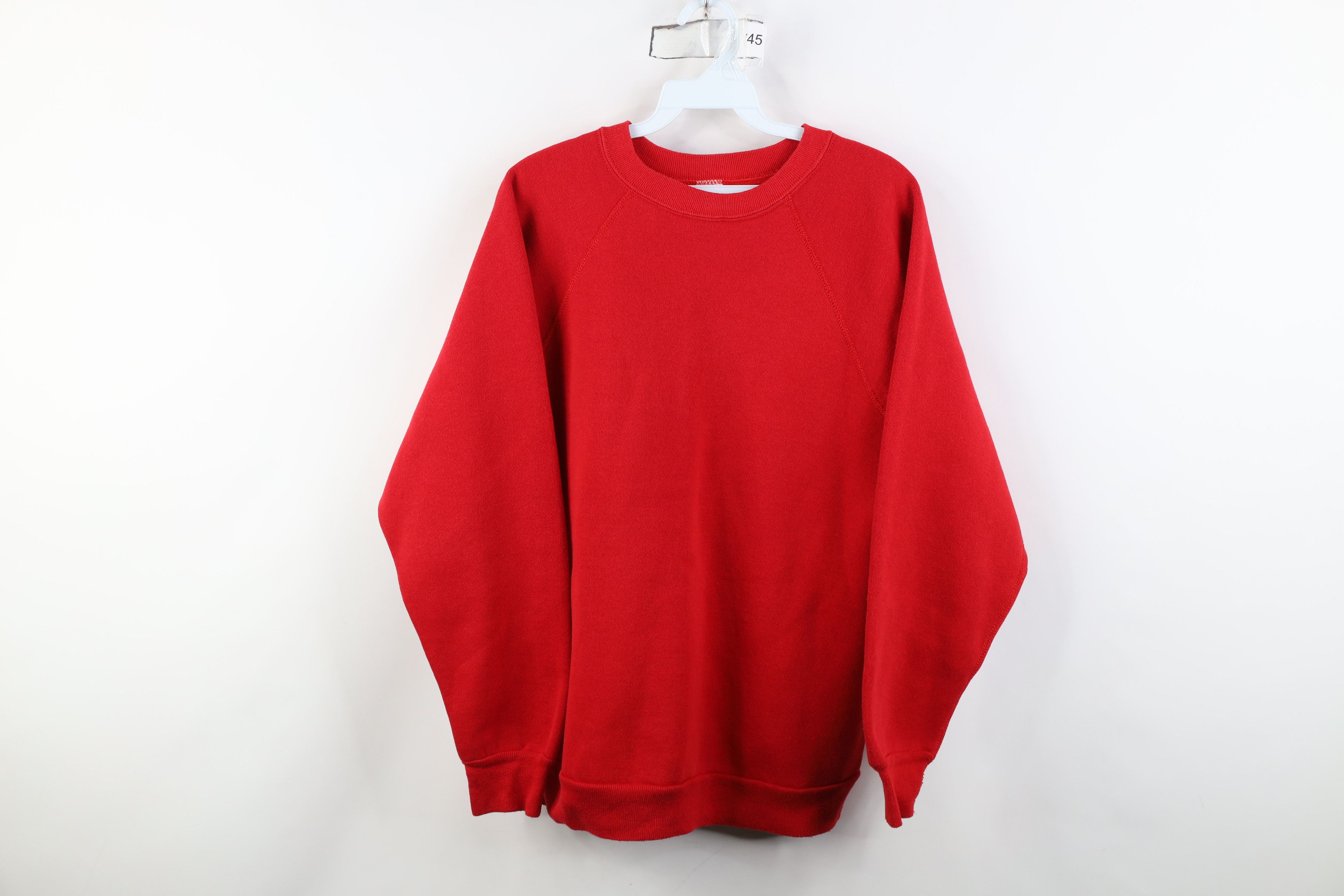 Vintage Vintage 70s 80s Heavyweight Crewneck Sweatshirt Red USA Size US L / EU 52-54 / 3 - 1 Thumbnail