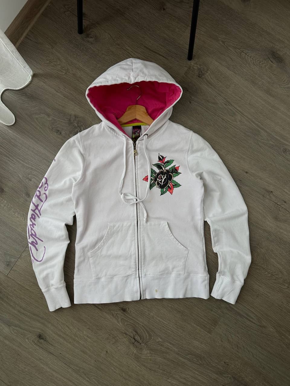 Ed Hardy Vintage Ed Hardy Christian Audigier White Hoodie Size US S / EU 44-46 / 1 - 3 Thumbnail