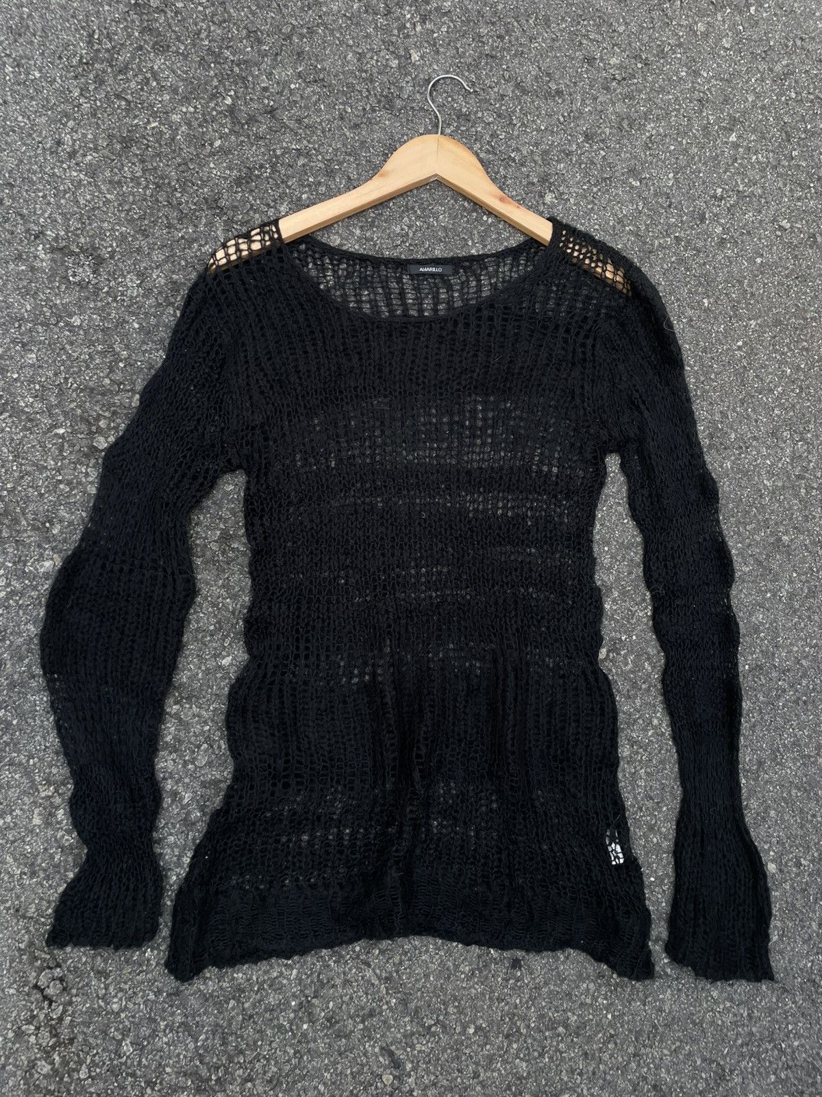 If Six Was Nine Y2K Mesh Striped Knit Size M / US 6-8 / IT 42-44 - 8 Thumbnail