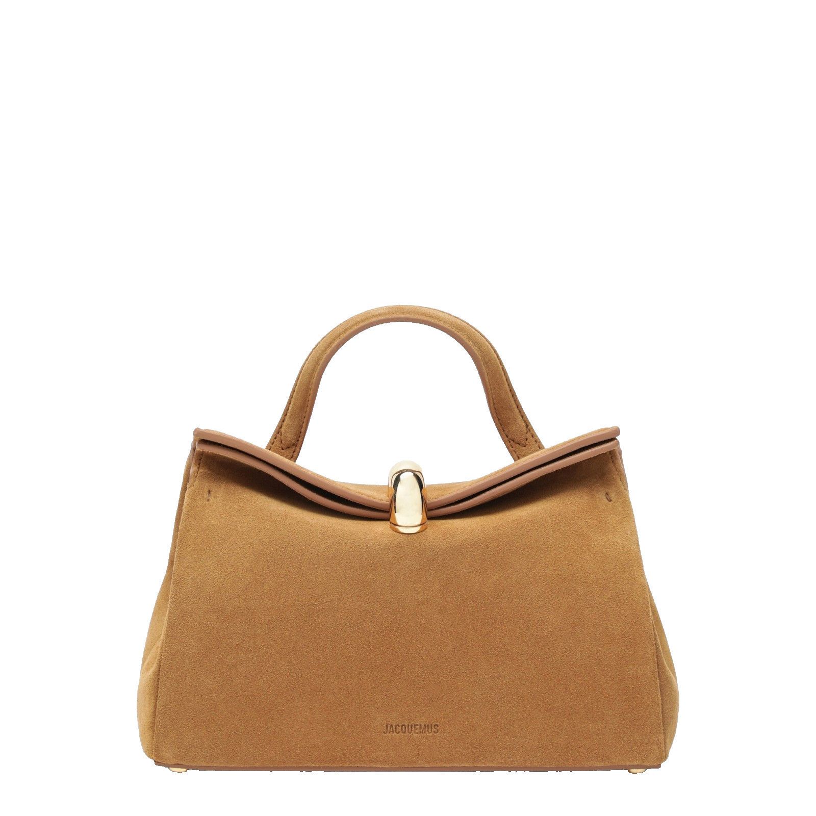 Jacquemus Le Petit Valerie Camel Suede Top Handle Bag New &, Women's