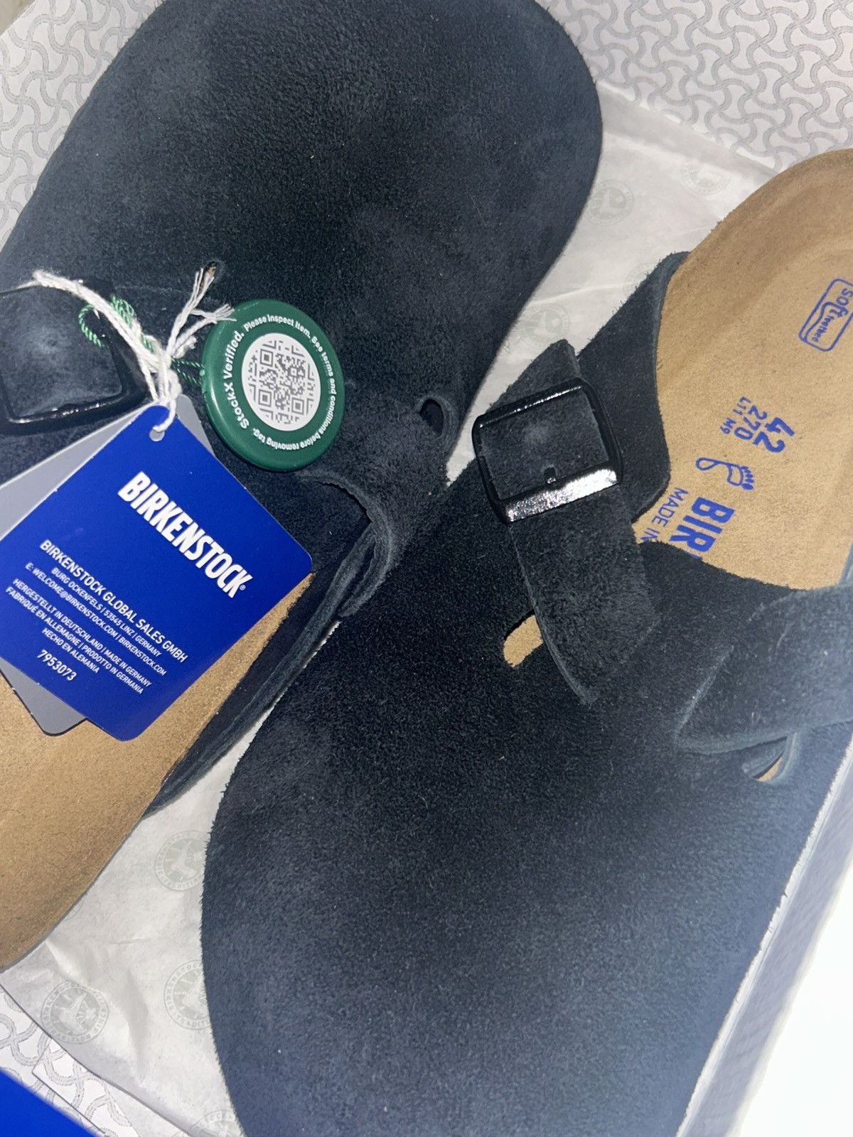 Birkenstock black suede birkenstocks stockx x approved Size US 9.5 / EU 42-43 - 1 Preview