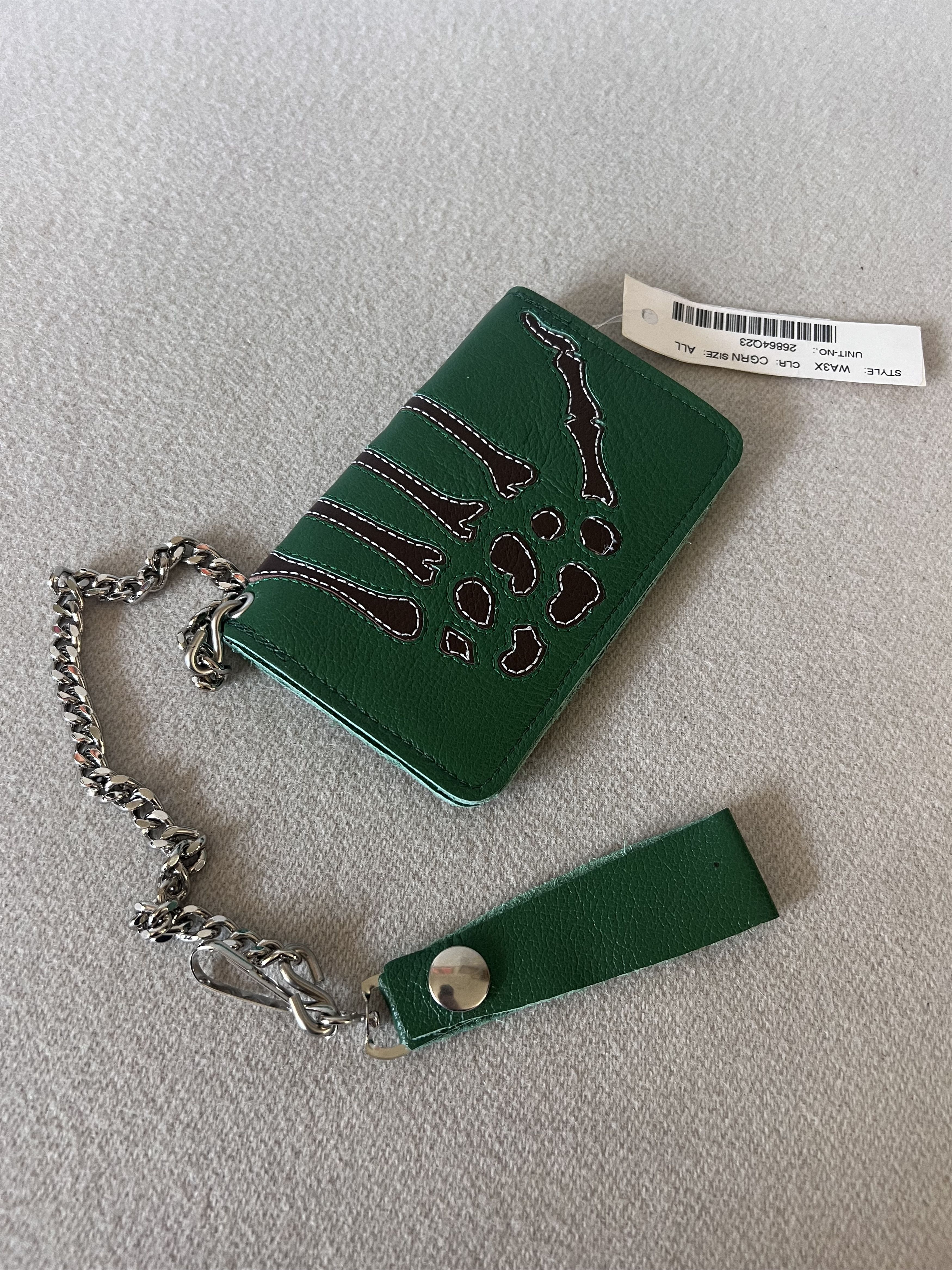 Awake NY Vanson Leathers Skeleton Wallet in Green