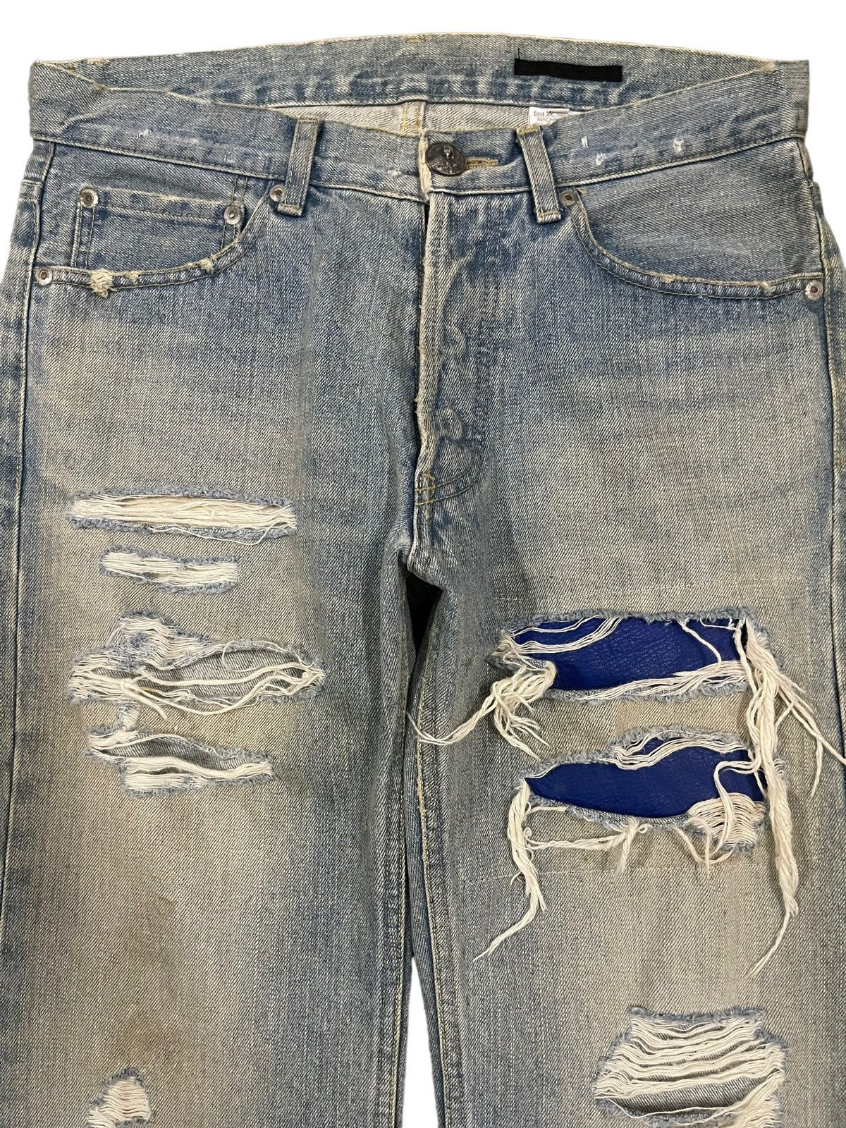 The Viridi-anne Vintage Japan The Viridi Anne Monochrome Distressed Jeans Size US 31 - 3 Thumbnail