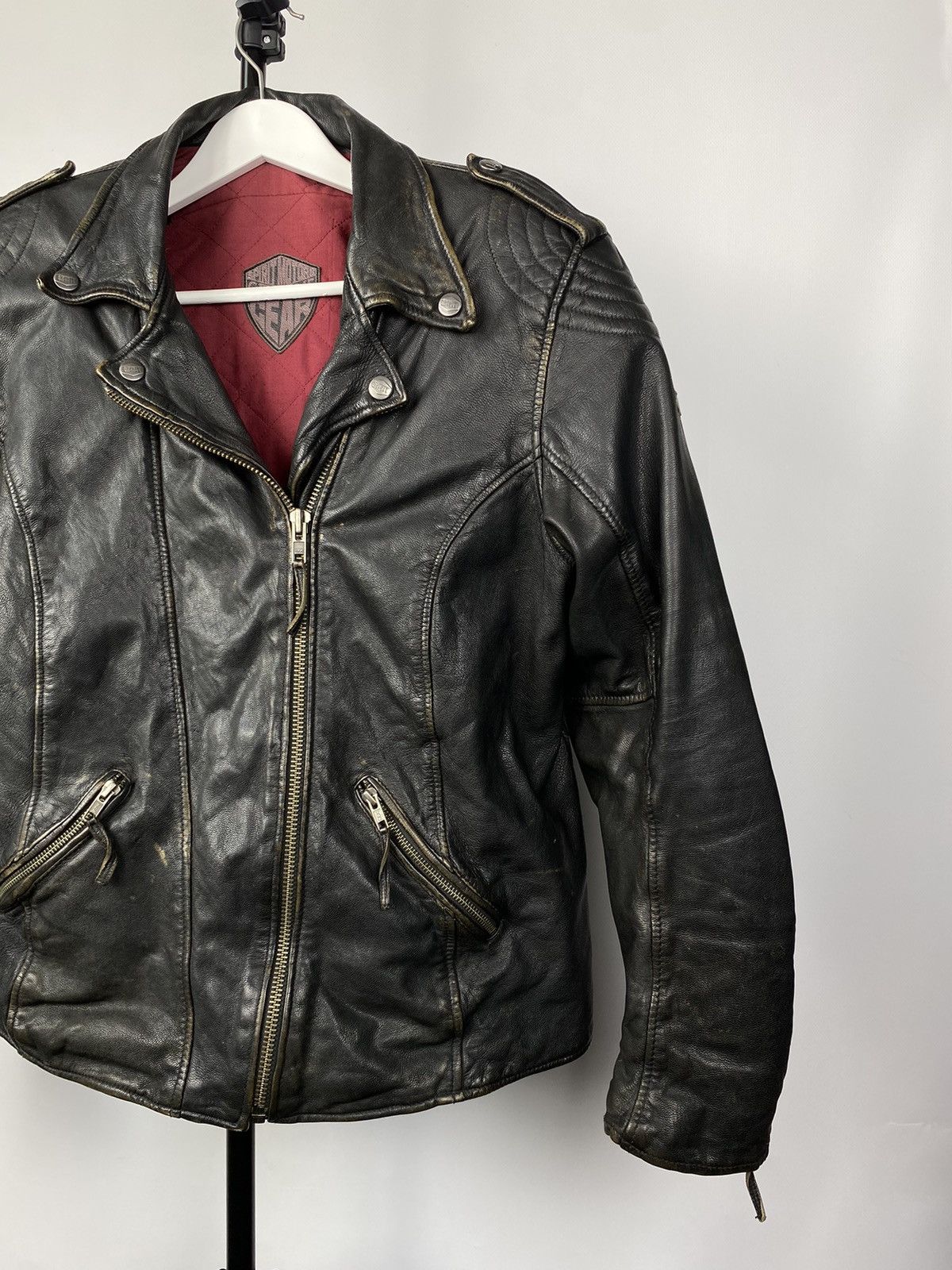 Other 🔥SPIRIT MOTORS RACING TRUE LEATHER JACKET 50-42 Size Size US M / EU 48-50 / 2 - 4 Thumbnail
