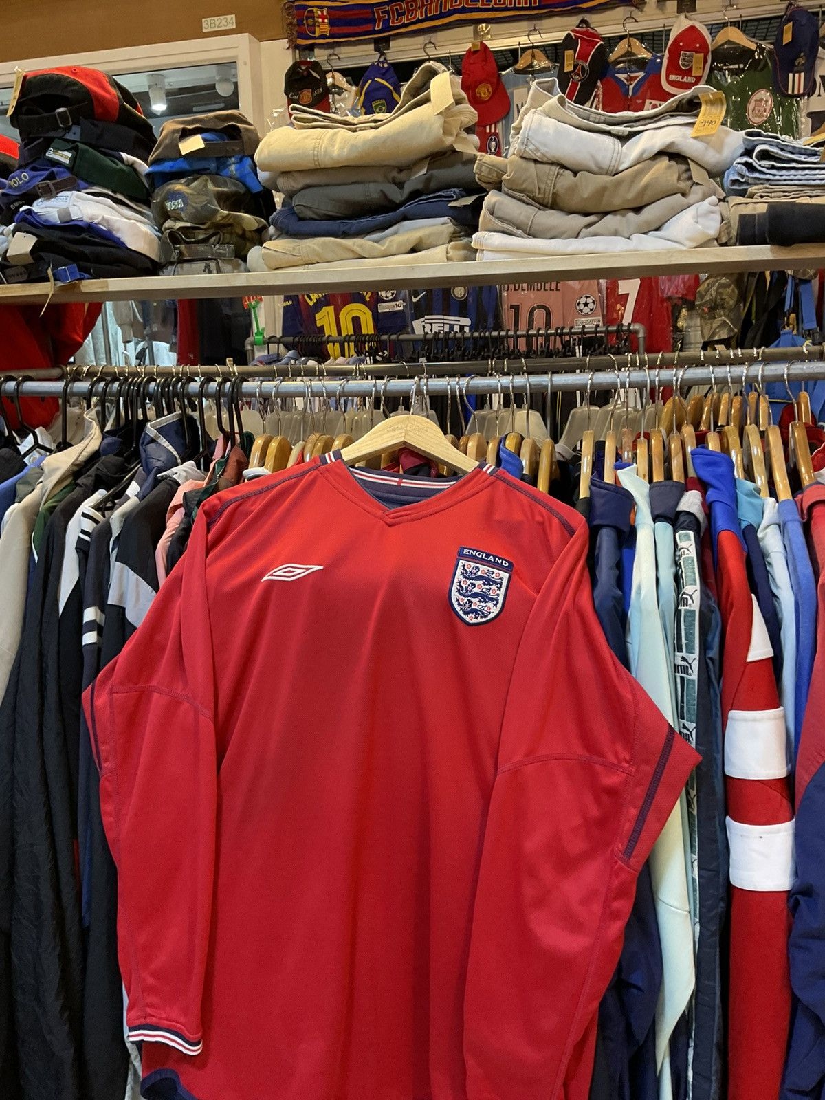 Umbro Vintage 2002-2003 England Football Long Sleeves Away Kit Size US L / EU 52-54 / 3 - 2 Thumbnail
