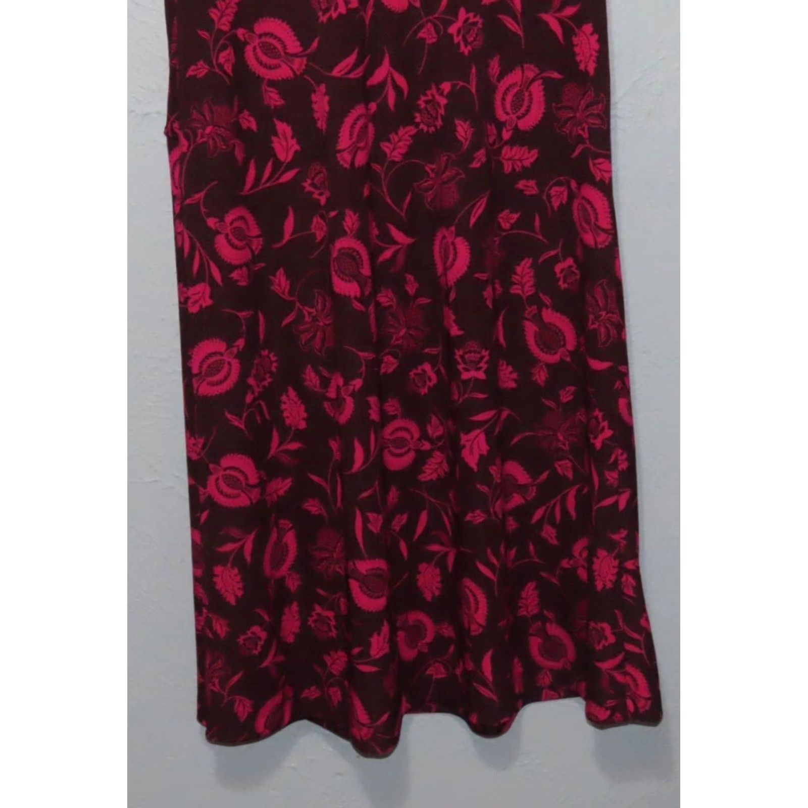 Ann Taylor Ann Taylor Sleeveless Brown Red Floral Maxi Dress Size 14 Size XL / US 12-14 / IT 48-50 - 7 Thumbnail