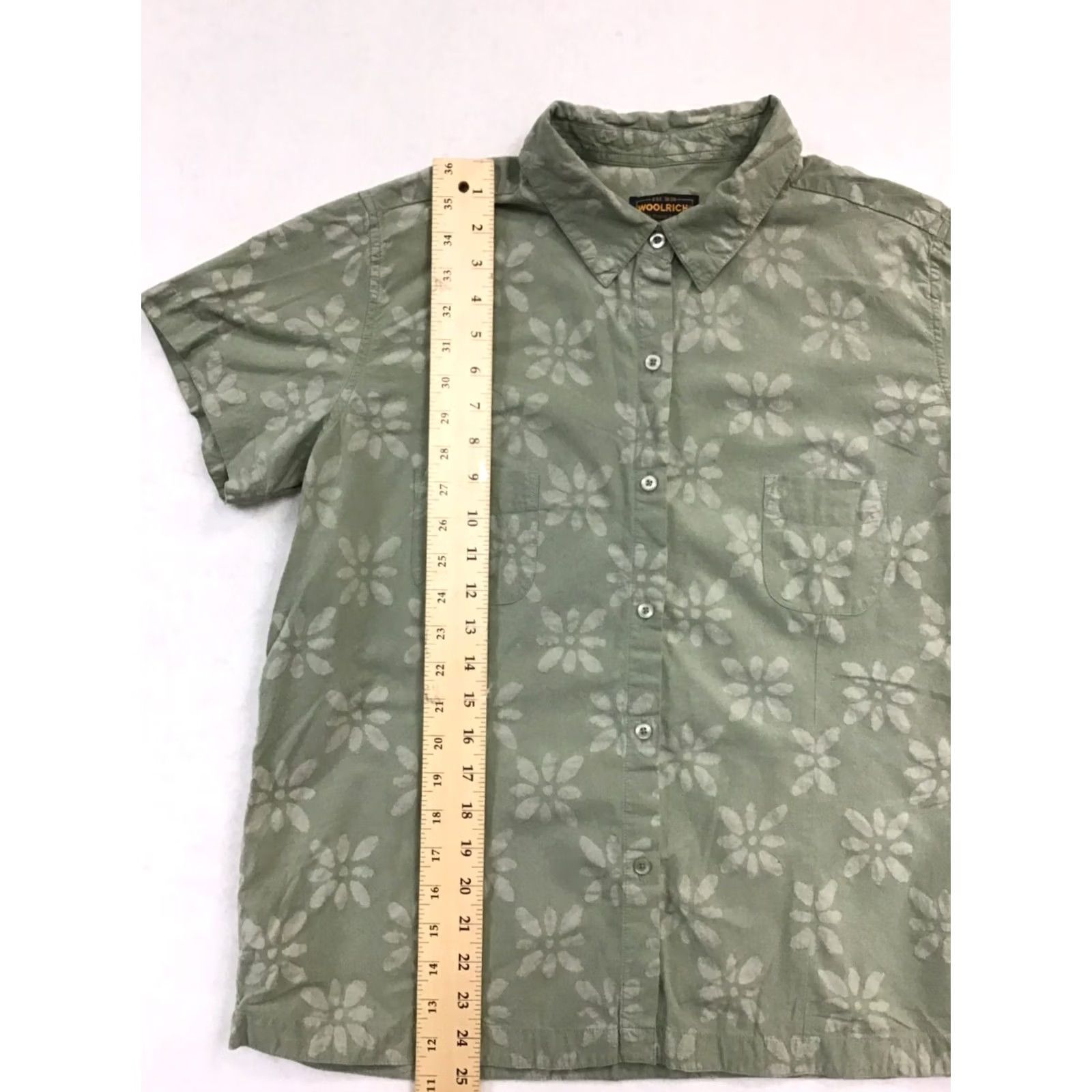 Vintage VINTAGE Woolrich Button-Up Shirt Womens Medium Green Floral 1954 Women’s XL Like New Size M / US 6-8 / IT 42-44 - 5 Thumbnail