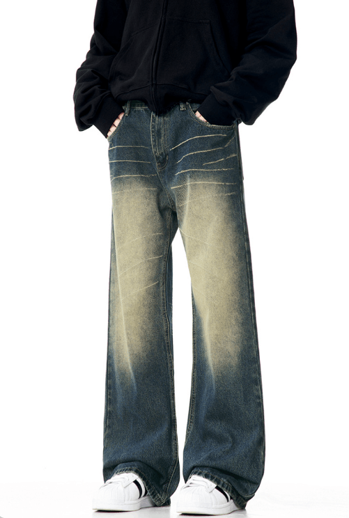 Japanese Brand American retro washed loose casual versatile cleanfit jeans Size US 32 / EU 48 - 4 Thumbnail