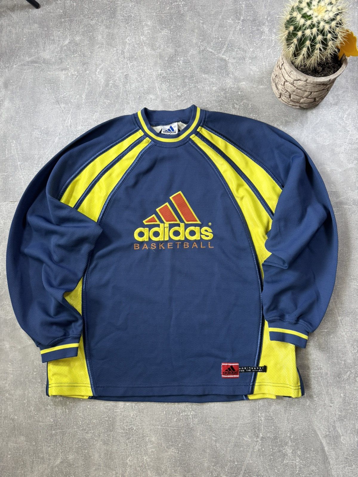 Vintage Vintage 90s Adidas Basketball Sport Sweatshirt Ledare Size US XL / EU 56 / 4 - 1 Thumbnail