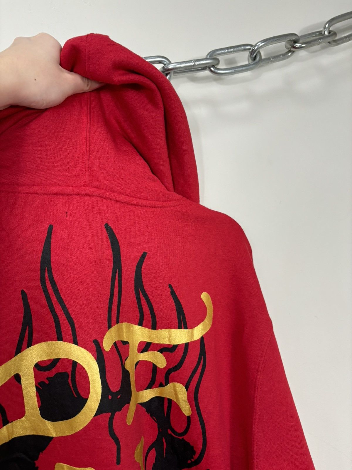 Ed Hardy Ed Hardy NEW Chinese Dragon Fire Tattoo Logo Y2K Red Hoodie Size US XL / EU 56 / 4 - 18 Thumbnail