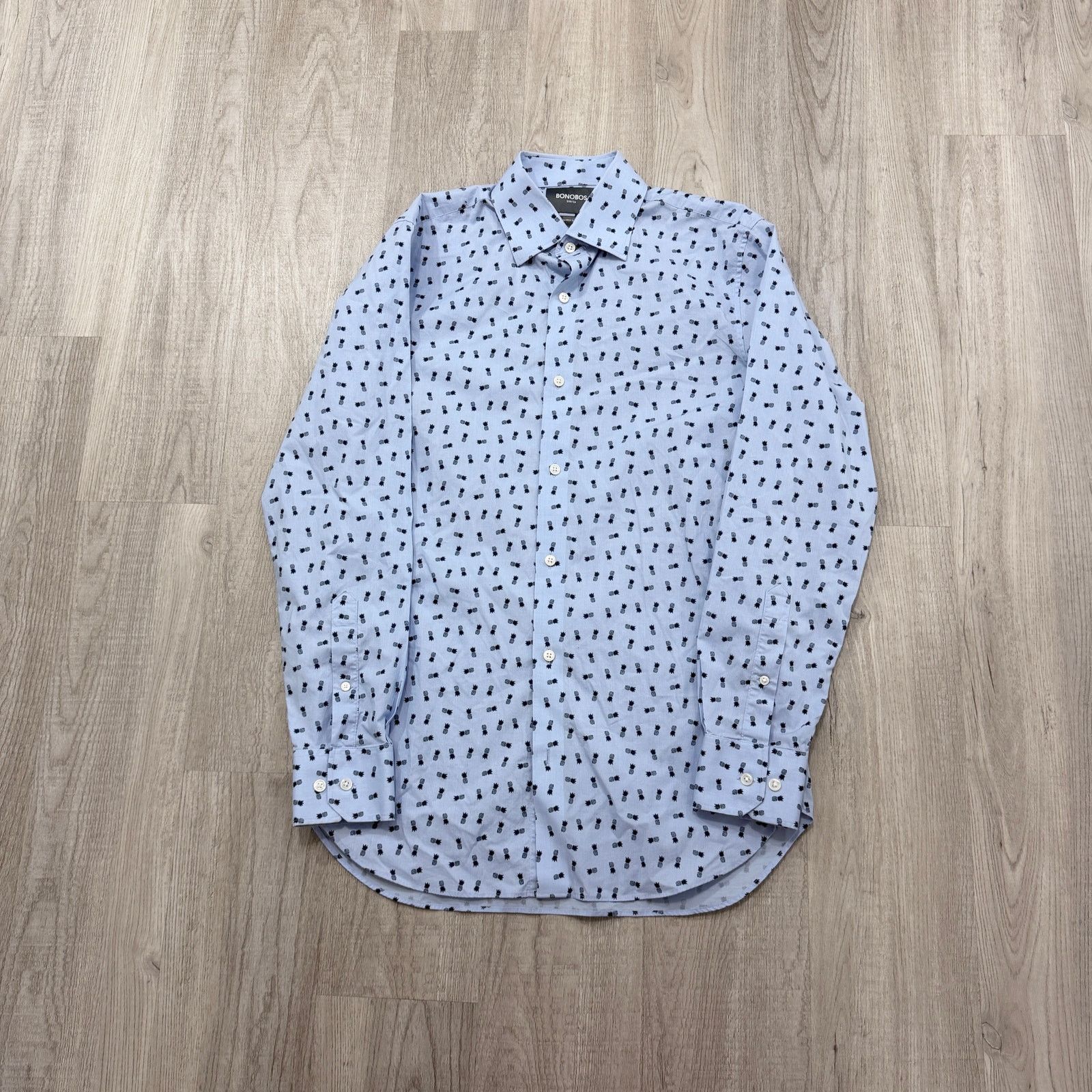 Bonobos Bonobos Shirt Men's 15.5 - 34 Blue Pineapple All Over Print Size US M / EU 48-50 / 2 - 1 Thumbnail