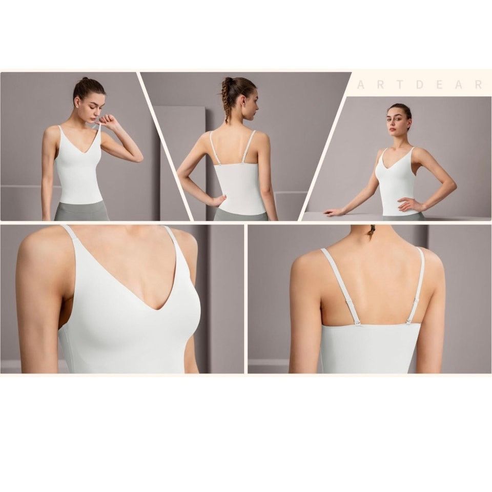 The Unbranded Brand Fit Camisole with Built in Bra - Spaghetti Straps Camis Tank Size L / US 10 / IT 46 - 4 Thumbnail