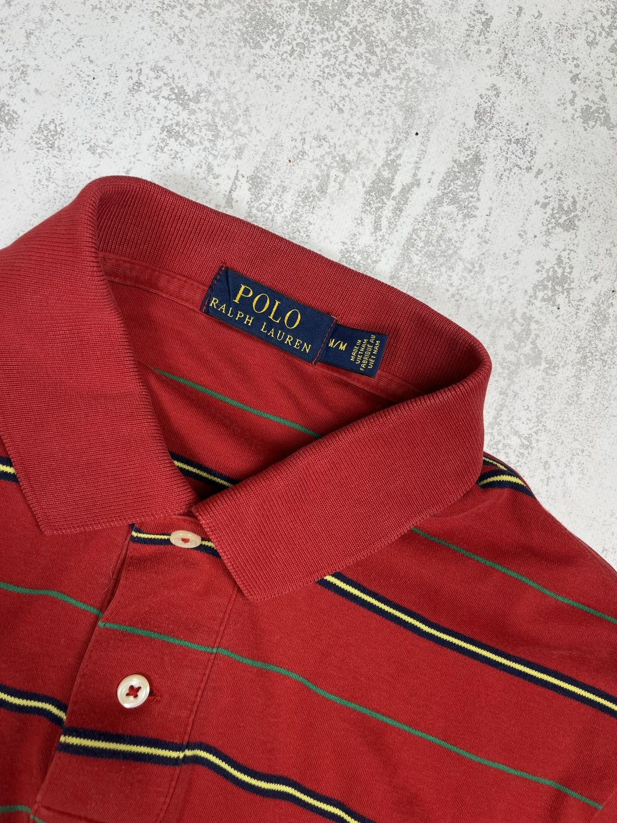 Polo Ralph Lauren Polo Ralph Lauren Striped Red Cotton Pique Polo Shirt Size US M / EU 48-50 / 2 - 5 Thumbnail