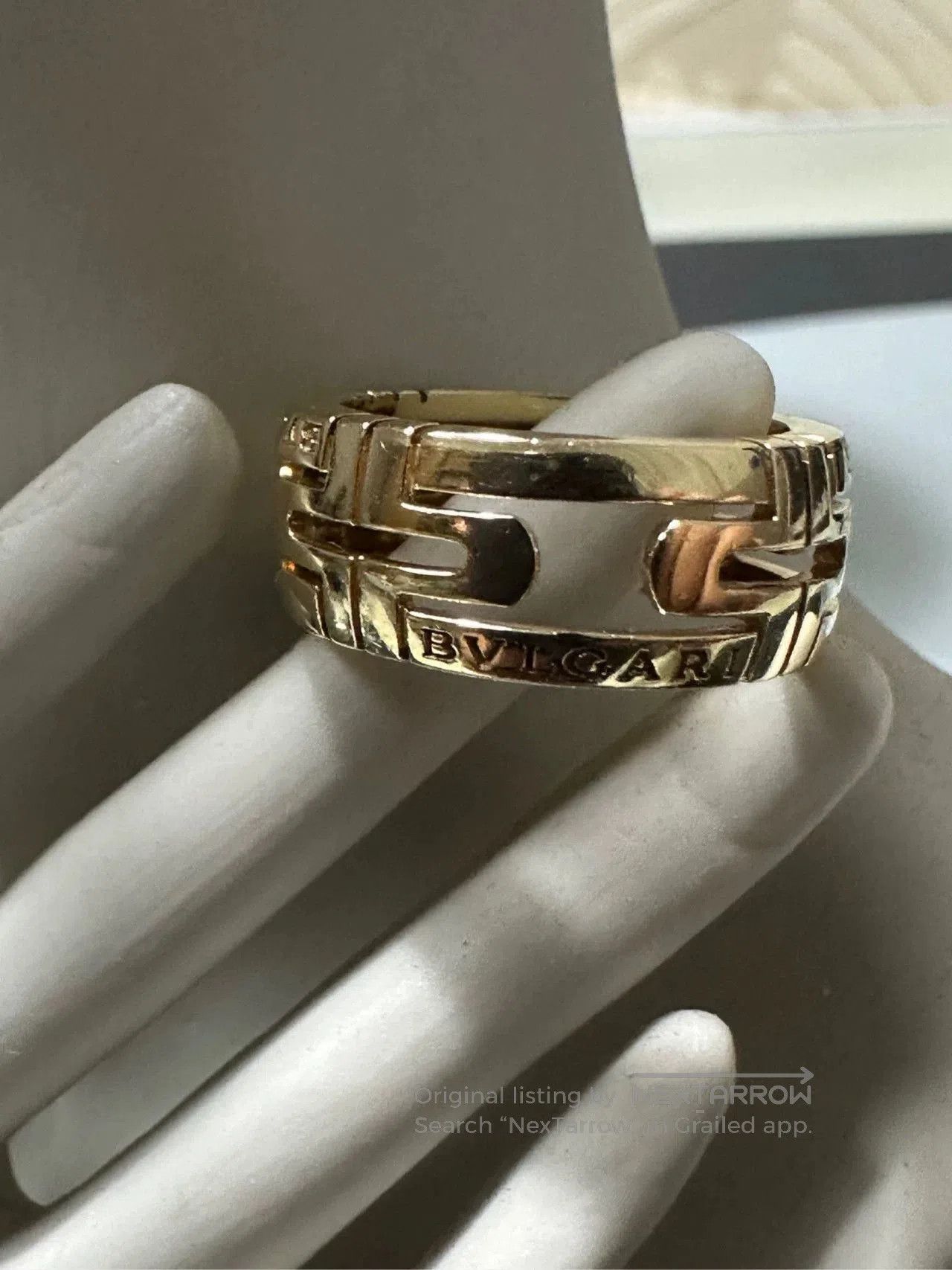 Bvlgari Bvlgari Parentesi Rose Gold Paperclip Ring. Size ONE SIZE - 2 Thumbnail