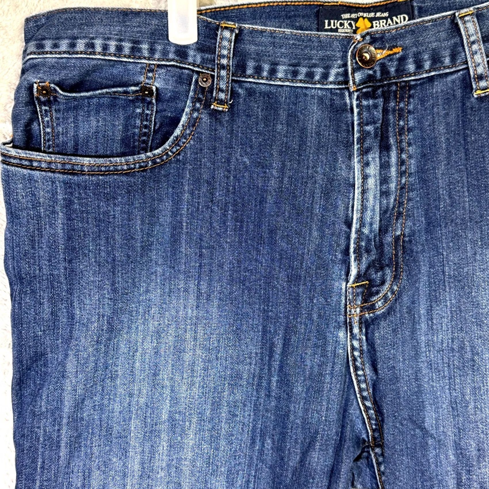 Lucky Brand Lucky Brand 361 Men’s Jeans 40 x 30 Blue Denim Vintage Straight Mid-Rise Stretch Jeans Size US 40 / EU 56 - 3 Thumbnail