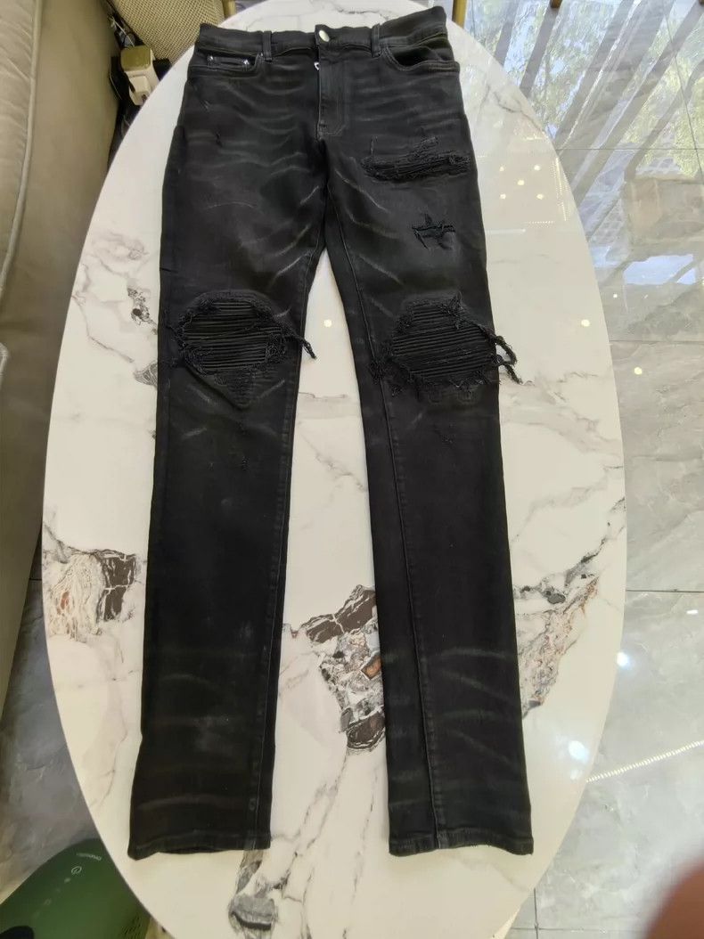 Amiri MX1 Black Patchwork Jeans 34 - dmc