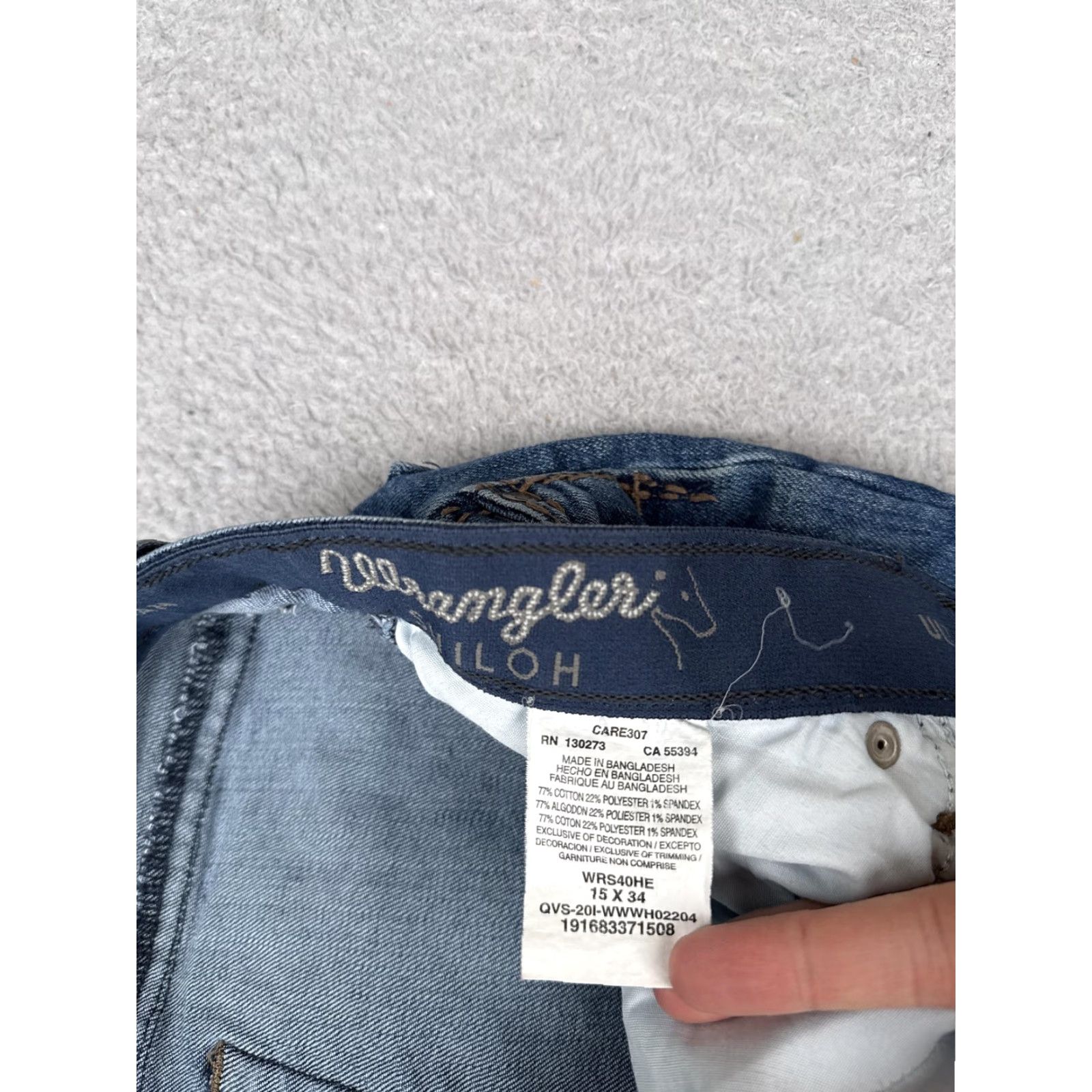 Wrangler Wrangler Shiloh Jeans Straight Junior 15 Blue Mid Rise Denim 36x32 Vintage No Size 36" / US 14 / IT 50 - 7 Thumbnail