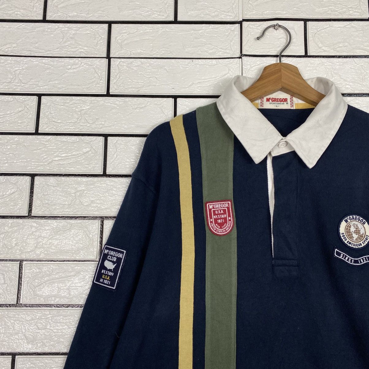Japanese Brand Vintage Rugby Collar Long Sleeve Mc Gregor Issey Miyake Size US L / EU 52-54 / 3 - 8 Thumbnail