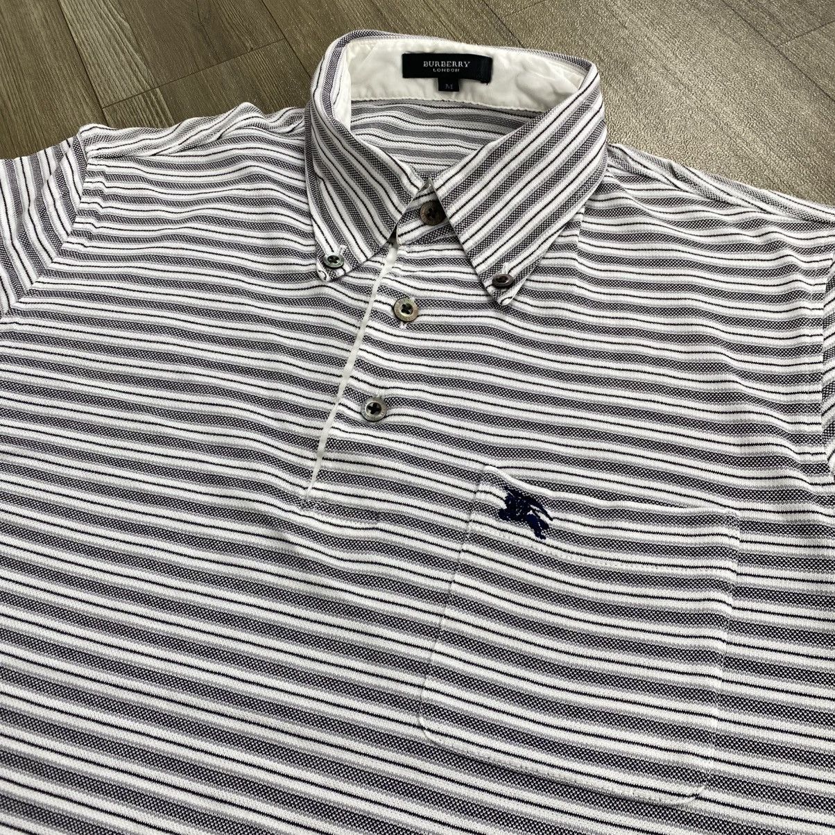 Burberry Vintage Burberry London Embroidery Logo Striped Polo Shirt Size US M / EU 48-50 / 2 - 4 Thumbnail
