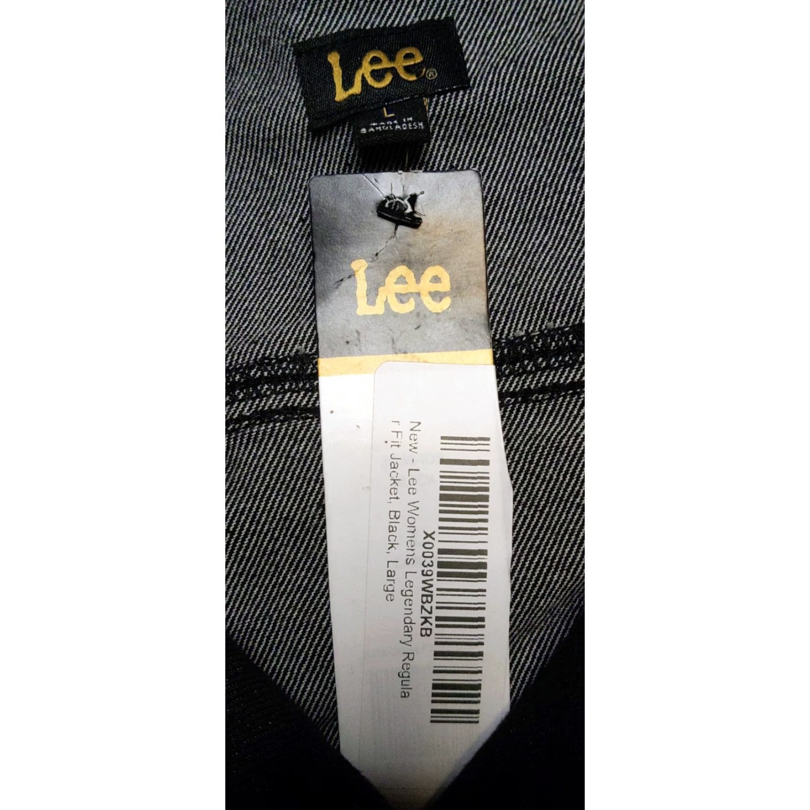 Lee Lee Denim Jacket Regular Black NWT Women's Large Stretch Jacket Style Legendary Size L / US 10 / IT 46 - 7 Thumbnail