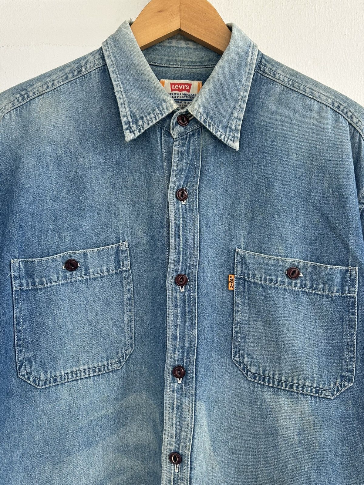 Levi's Levis Vintage Denim Button Up Shirt Size US L / EU 52-54 / 3 - 3 Thumbnail