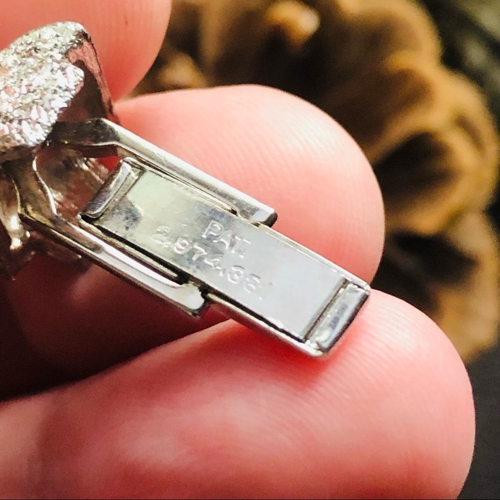 Vintage Vintage dome silver plated rough diamond cut cuff links Size ONE SIZE - 6 Thumbnail
