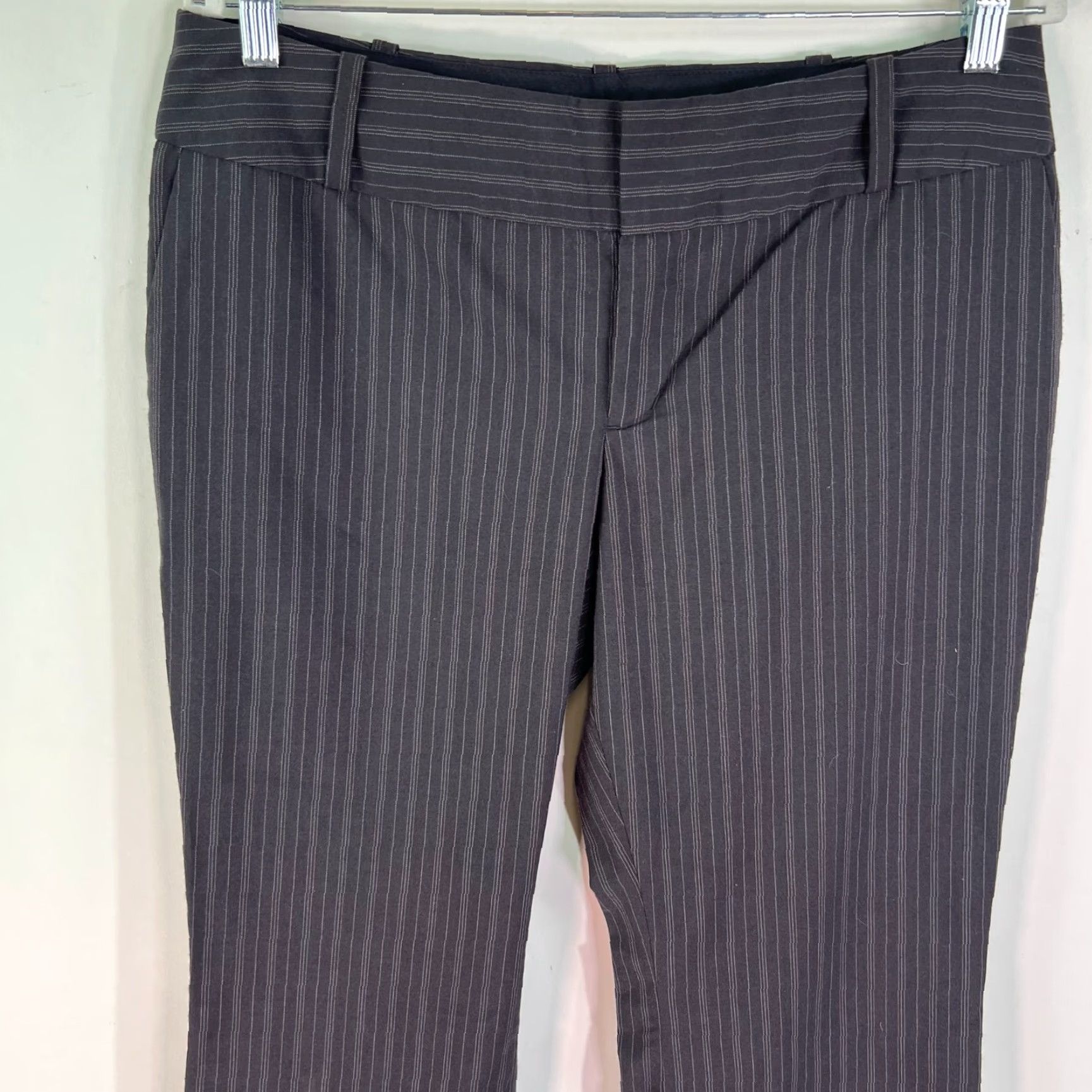 Mossimo Mossimo Striped Wide Leg Pants Womens Gray Flat Front 32X32 Size 32" / US 10 / IT 46 - 2 Thumbnail
