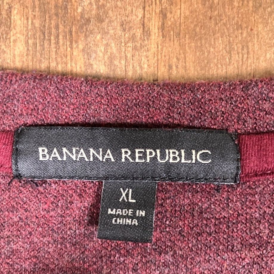 Banana Republic Banana Republic Mens Sweatshirt Burgundy Crew Neck Long Sleeve XL Pullover Knit Casual Business Workwear 90s Preppy Normcore Mens Size US XL / EU 56 / 4 - 6 Thumbnail