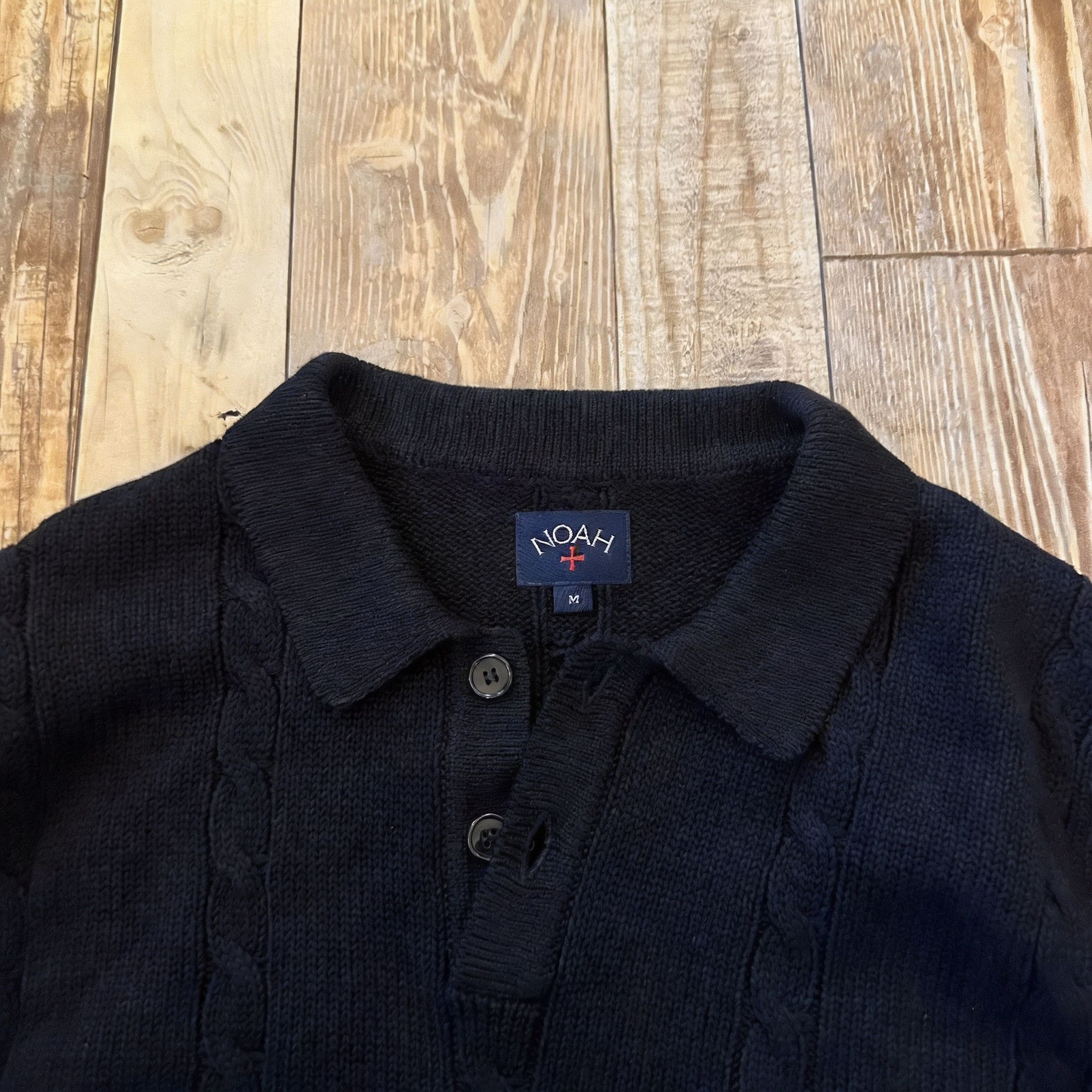Noah Black Polo Collar Knit Vest/, Men's (Size M) — image 4 of 6