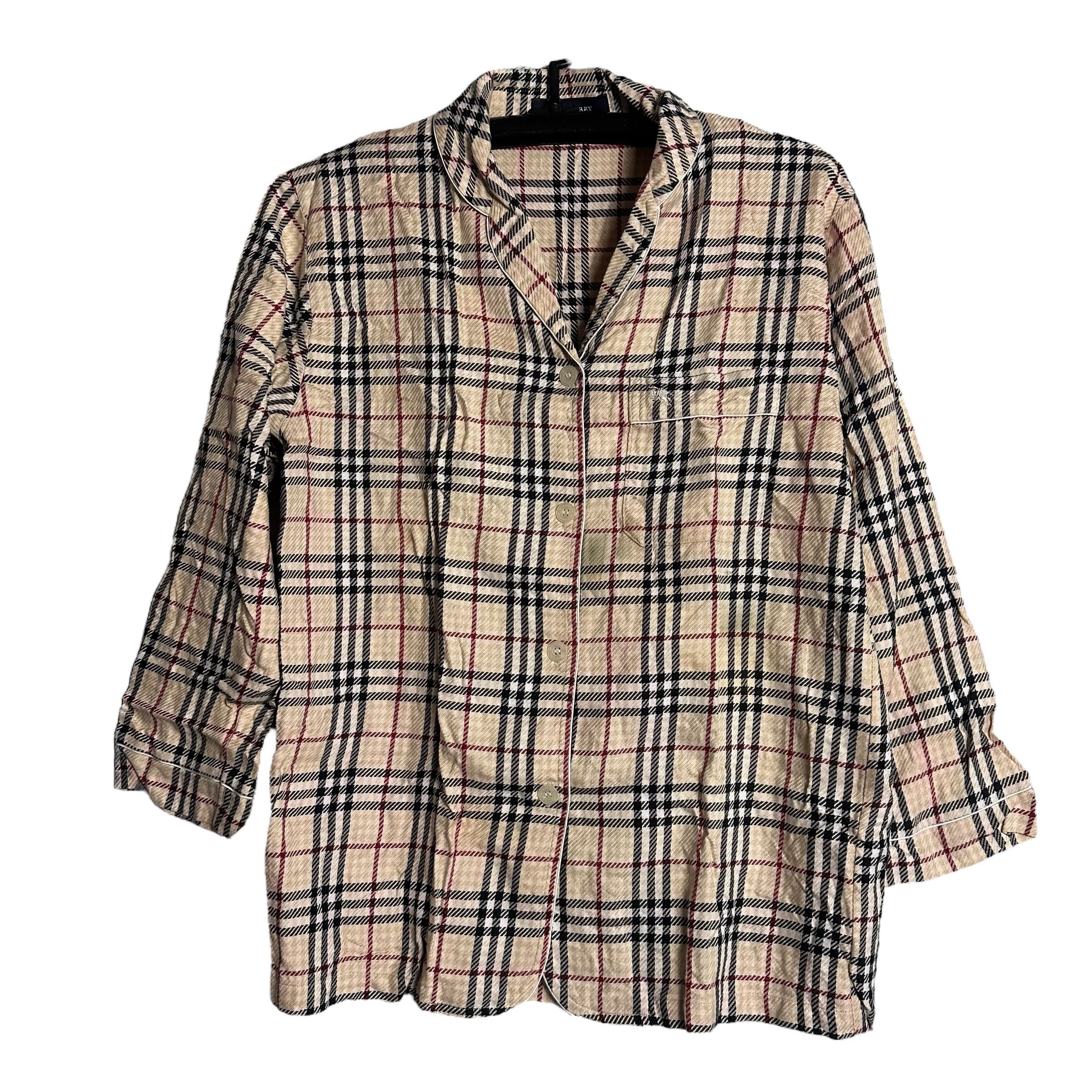 Burberry 🔥RARE🔥Vintage Burberry Nova Check Pyjamas Shirt Size US M / EU 48-50 / 2 - 1 Thumbnail