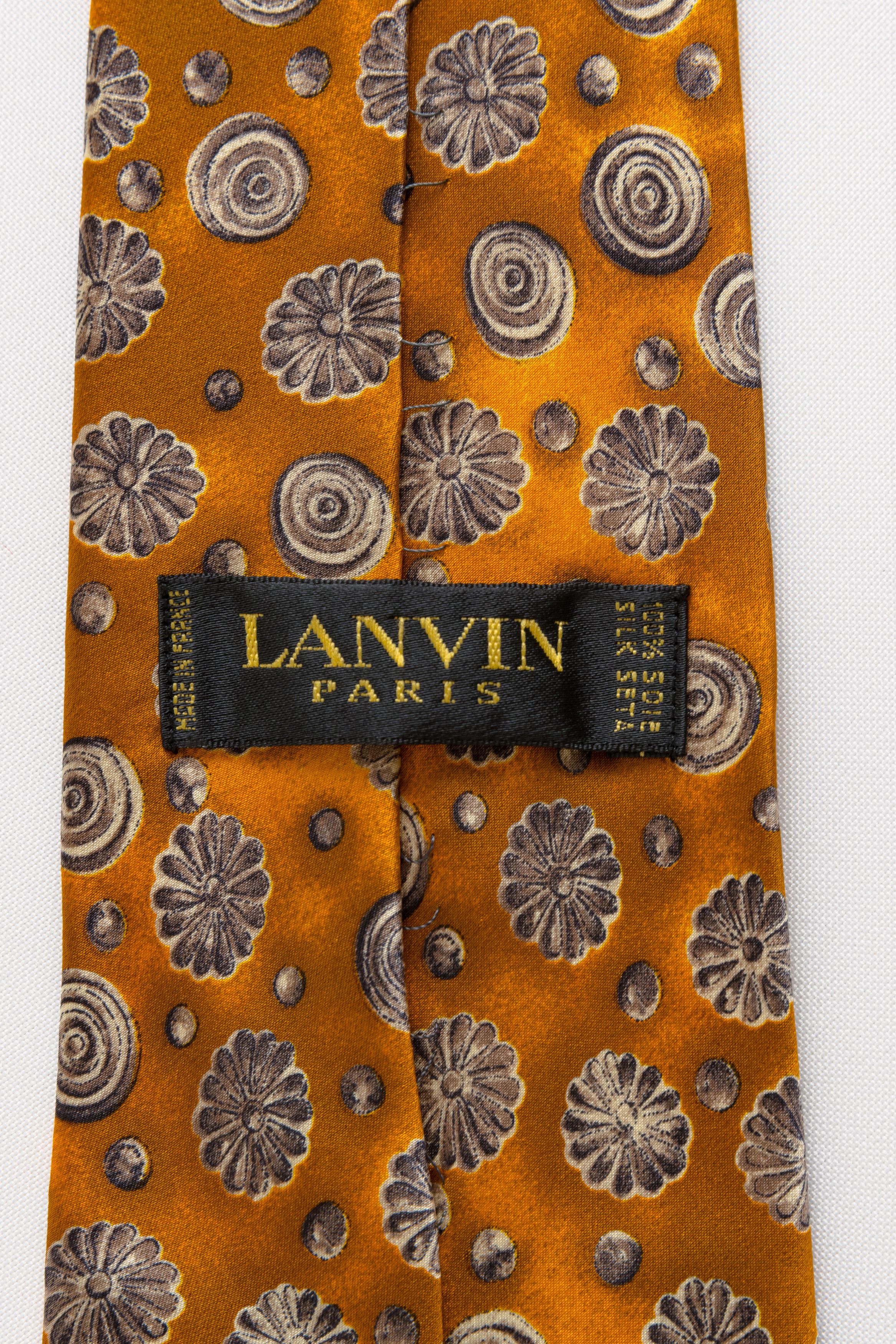 Lanvin Lanvin made in France Tie abstract pattern Silk necktie Size ONE SIZE - 8 Thumbnail