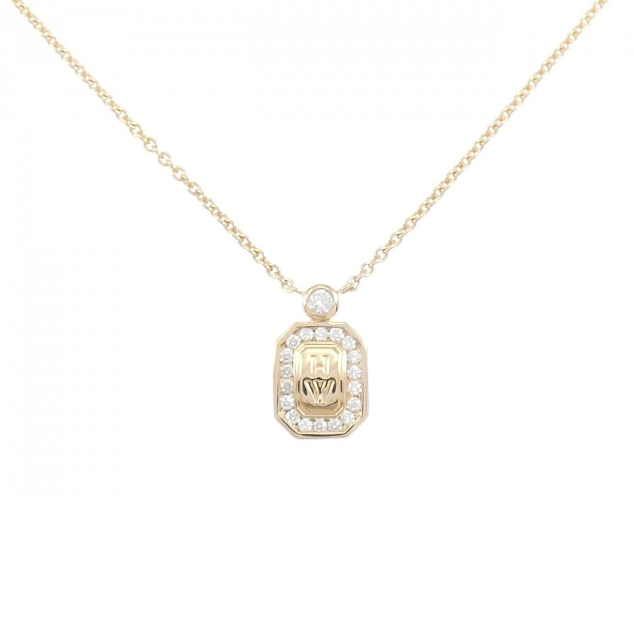 Harry Winston Harry Winston Harry Winston HW Logo 750 Pink Gold Diamond Necklace Precious Metal Necklace DUTY FREE for USA Size ONE SIZE - 1 Thumbnail