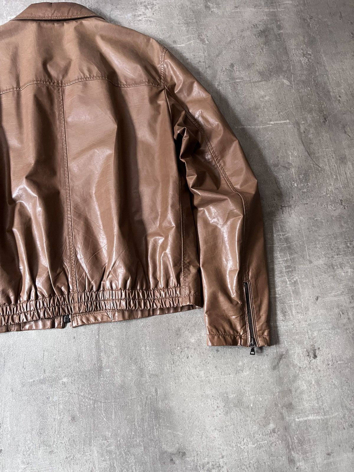 Prada Prada S/S 2006 brown soft lamb leather bomber jacket Size US L / EU 52-54 / 3 - 11 Thumbnail