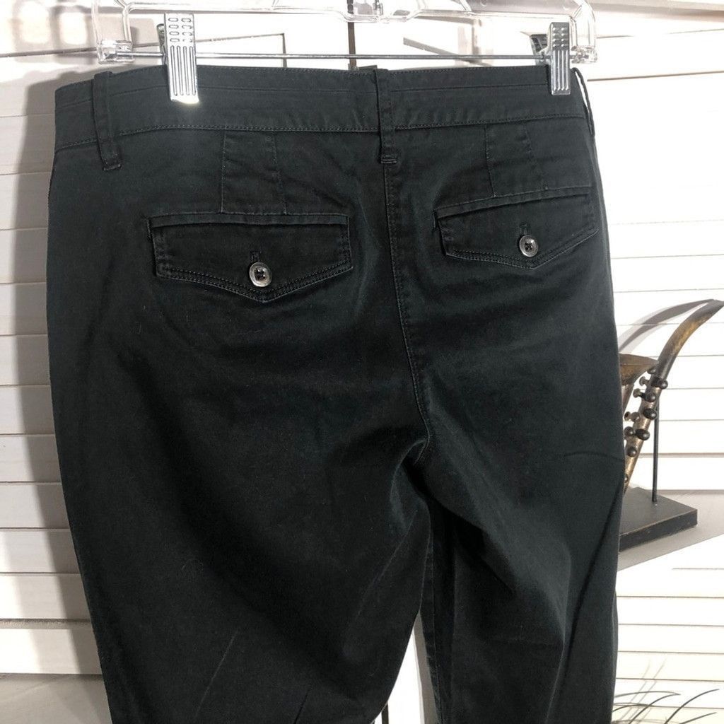 White House Black Market White House Pants Skinny Cropped Mid-Rise Stretch Black sz 6 Size 28" / US 6 / IT 42 - 6 Thumbnail