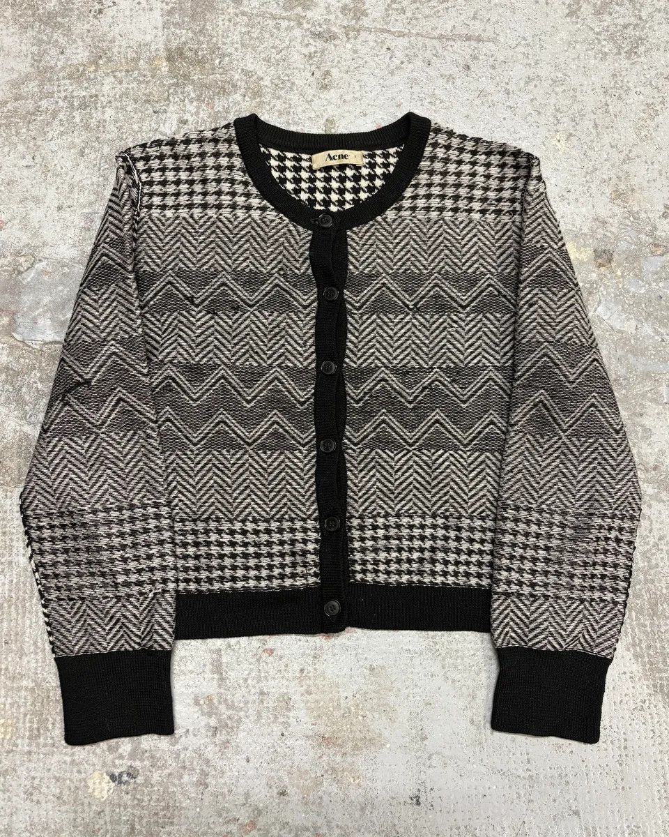 Acne Studios Acne Studios Light Minimalistic Patterned White Cardigan Size S / US 4 / IT 40 - 1 Thumbnail