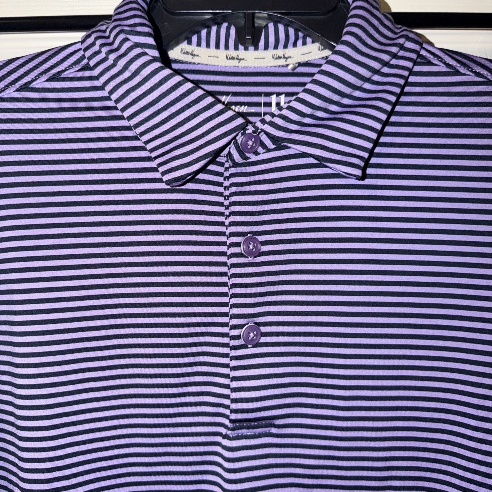 Other Walter Hagen Polo Shirt Purple Striped Medium Size US S / EU 44-46 / 1 - 3 Thumbnail
