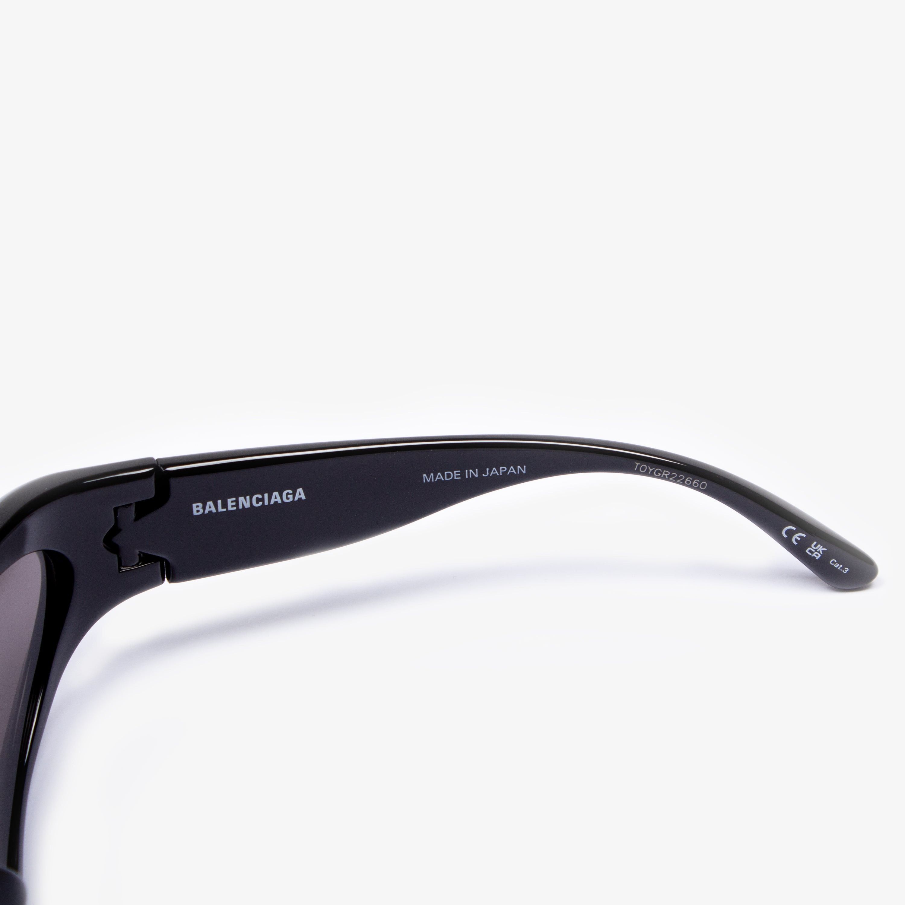 Balenciaga BALENCIAGA BLACK SWIFT OVAL SUNGLASSES Size ONE SIZE - 5 Thumbnail