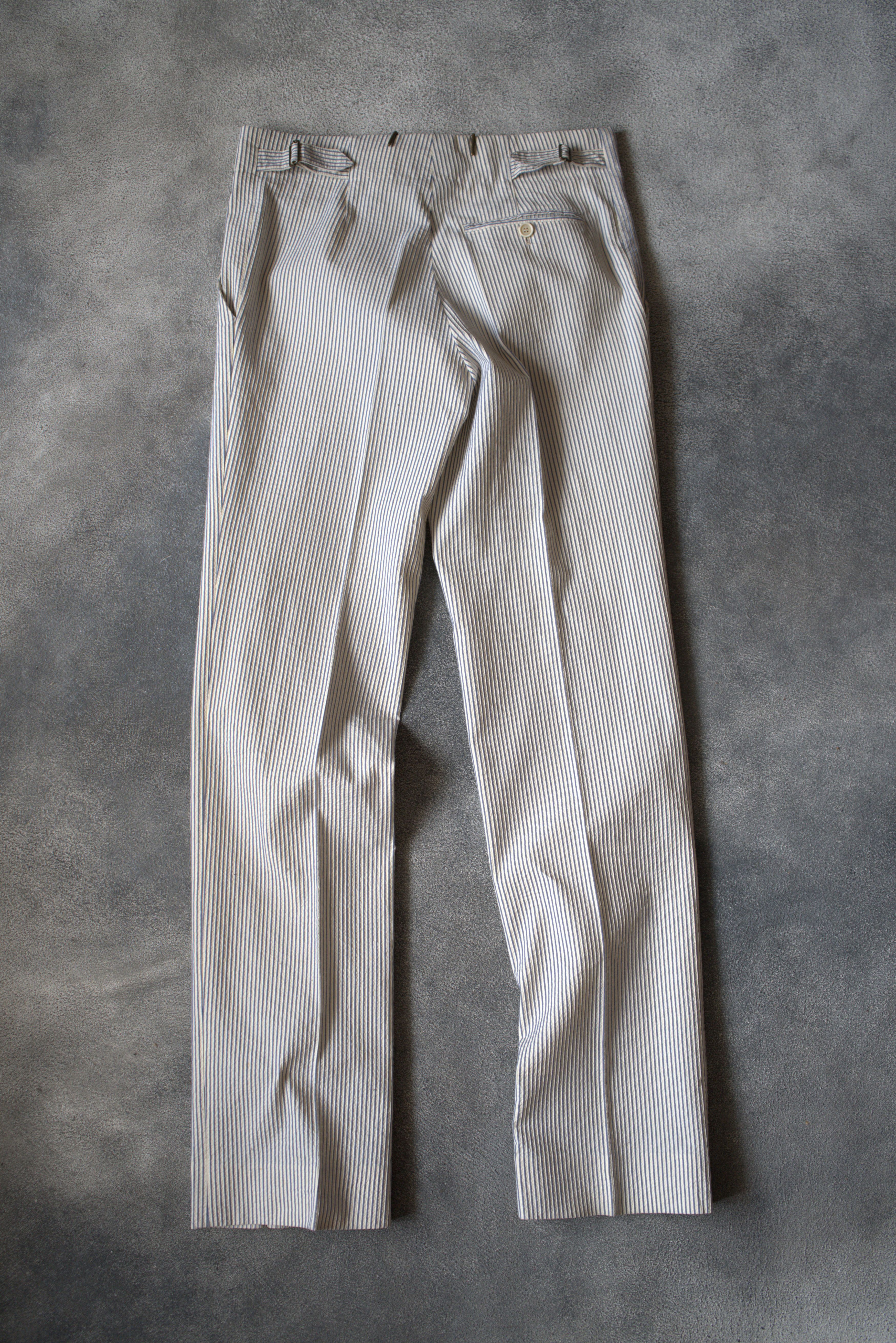 Alexander McQueen S/S 2006 Alexander McQueen RUNWAY Deconstructed Striped Suit Size 48R - 15 Thumbnail