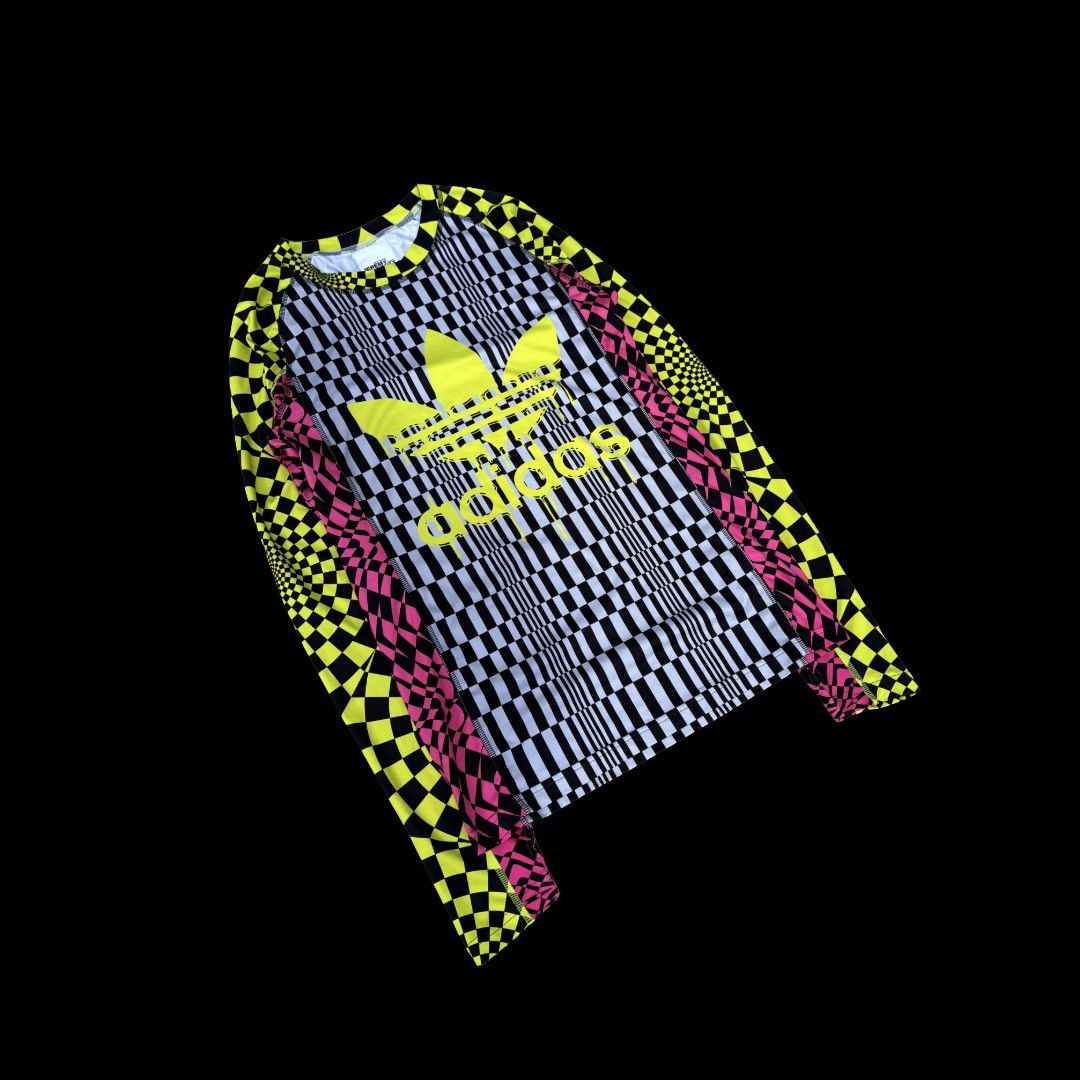 Adidas × Jeremy Scott Rare JEREMY SCOTT ADIDAS CRAZY L/S SHIRT Size US M / EU 48-50 / 2 - 2 Thumbnail