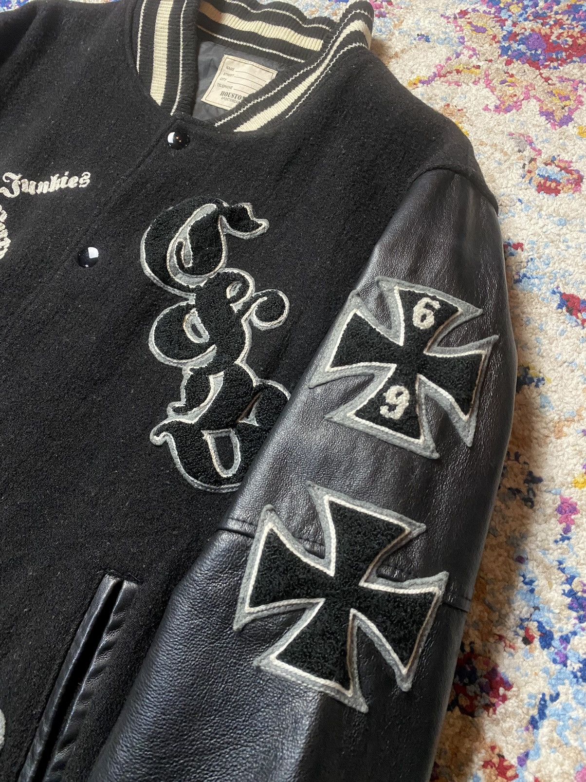 Japanese Brand Vintage 90s Crush & Burn Full Grain Leather Bomber Jackets Size US L / EU 52-54 / 3 - 6 Thumbnail