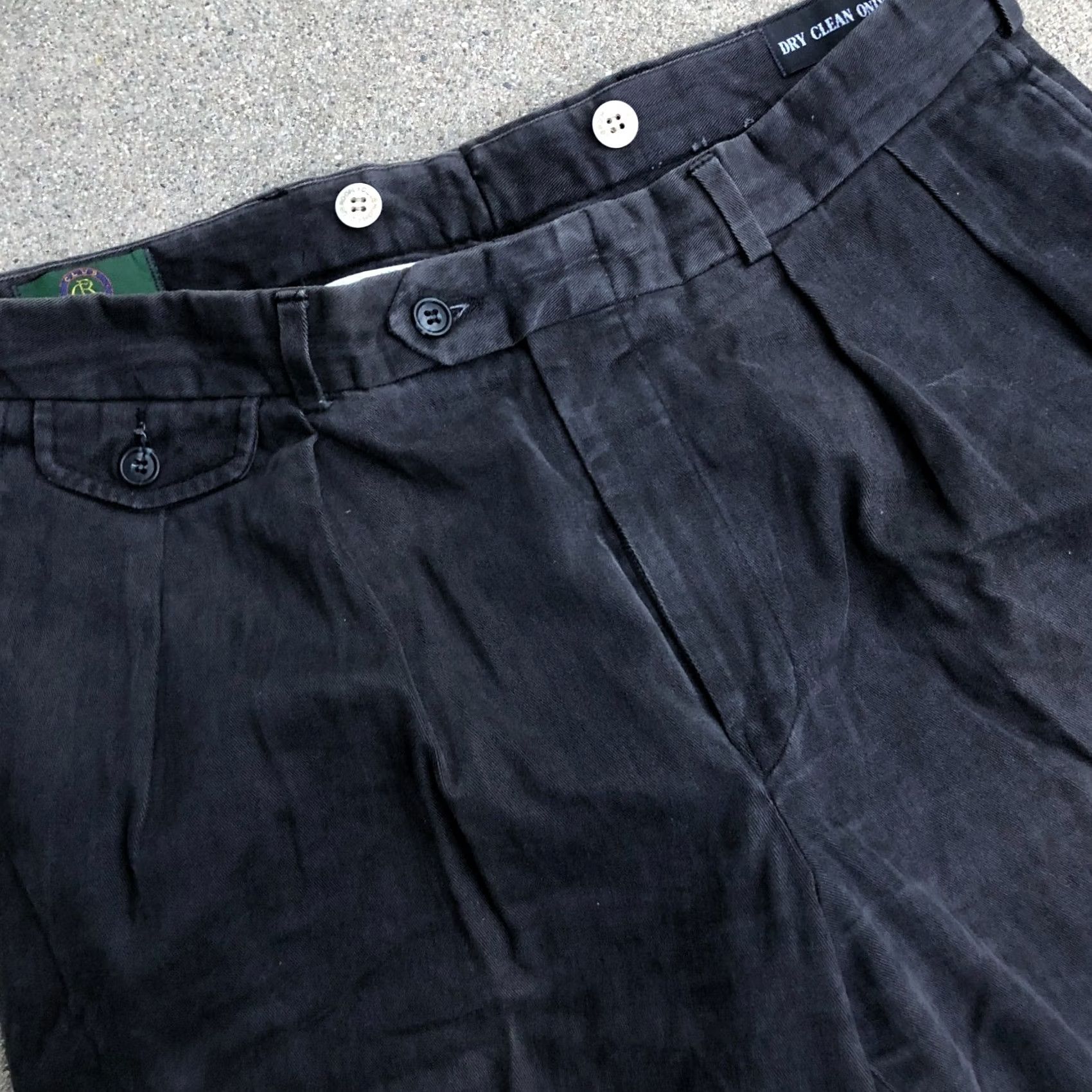 Club Room VINTAGE Club Room Pleated Chino Pants Men 34 Black Slacks Dad Cut Shirt? Size US 34 / EU 50 - 2 Thumbnail