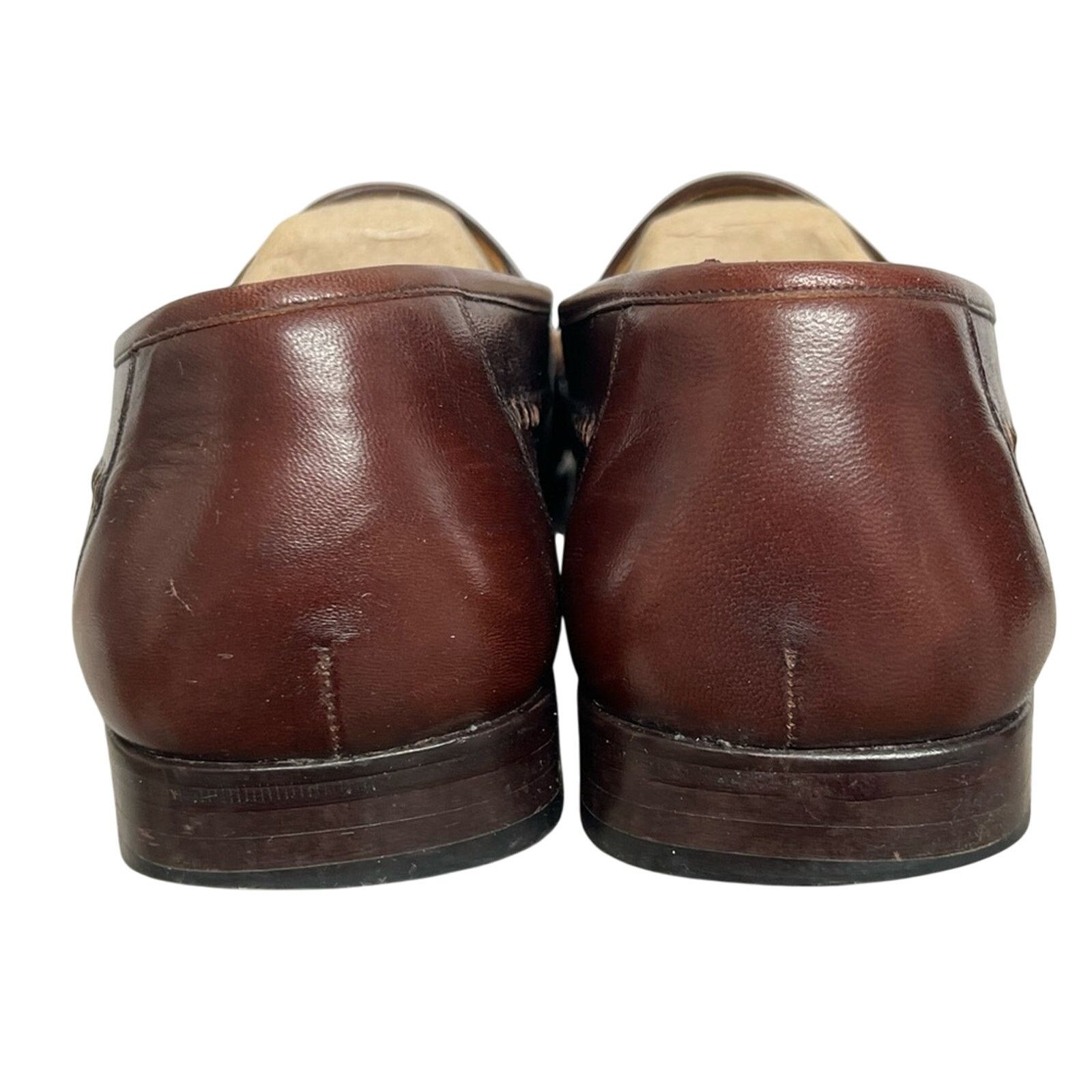 Magnanni Magnanni Leather Stitched Cognac Loafers Shoes Size 10 M Size US 10 / EU 43 - 5 Thumbnail